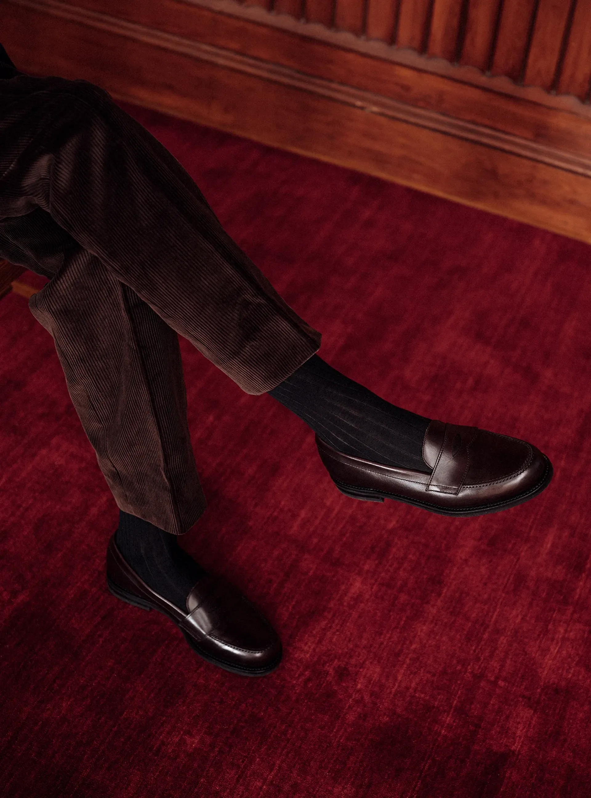 The Ivy Loafer burgundy calf holiday attire-1