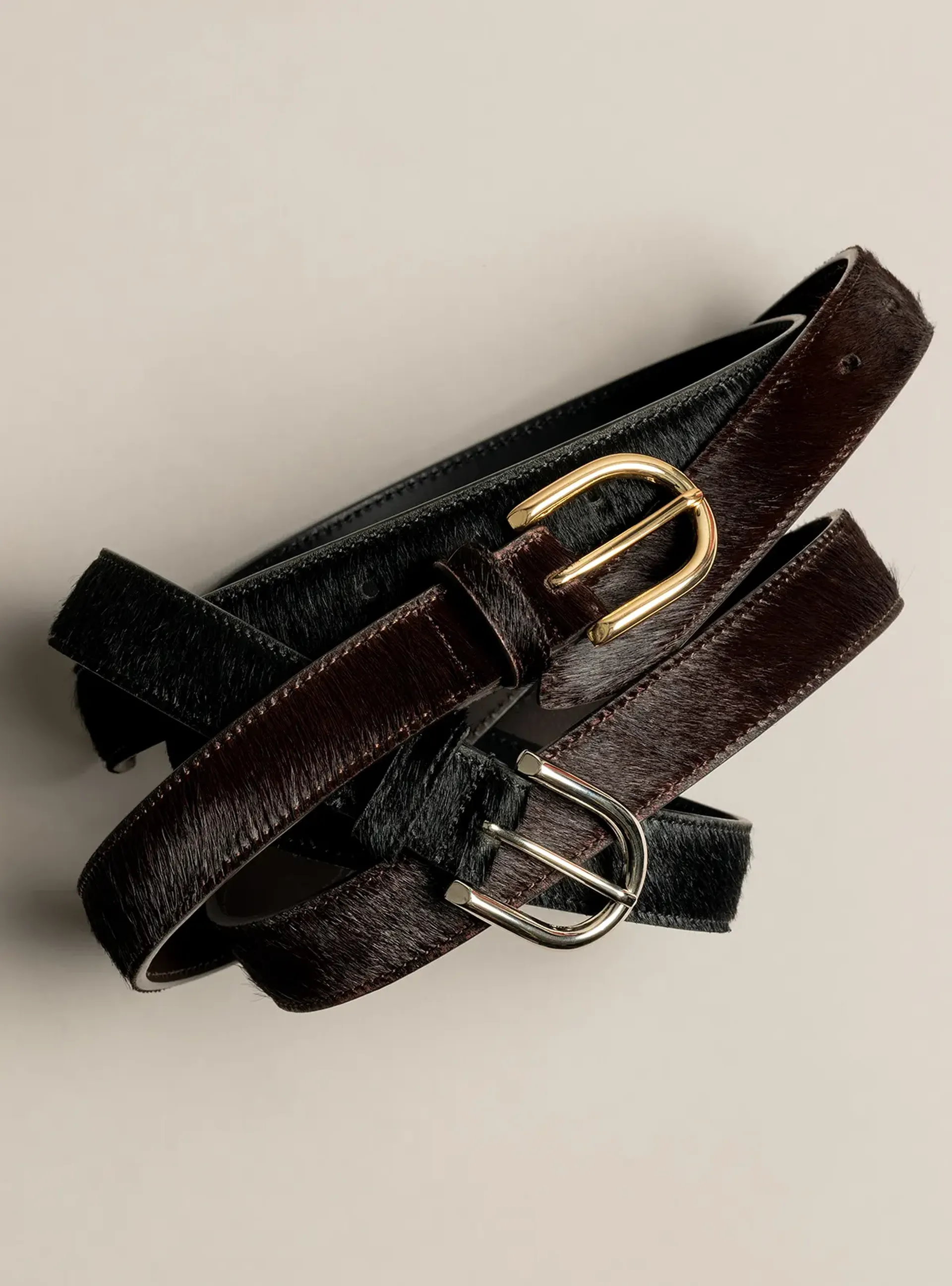 men's belts in pony hair