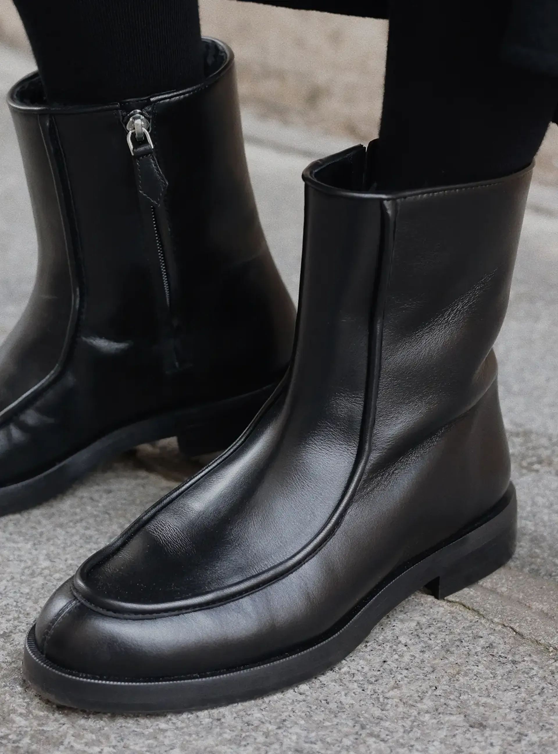 the chalet boot black calf