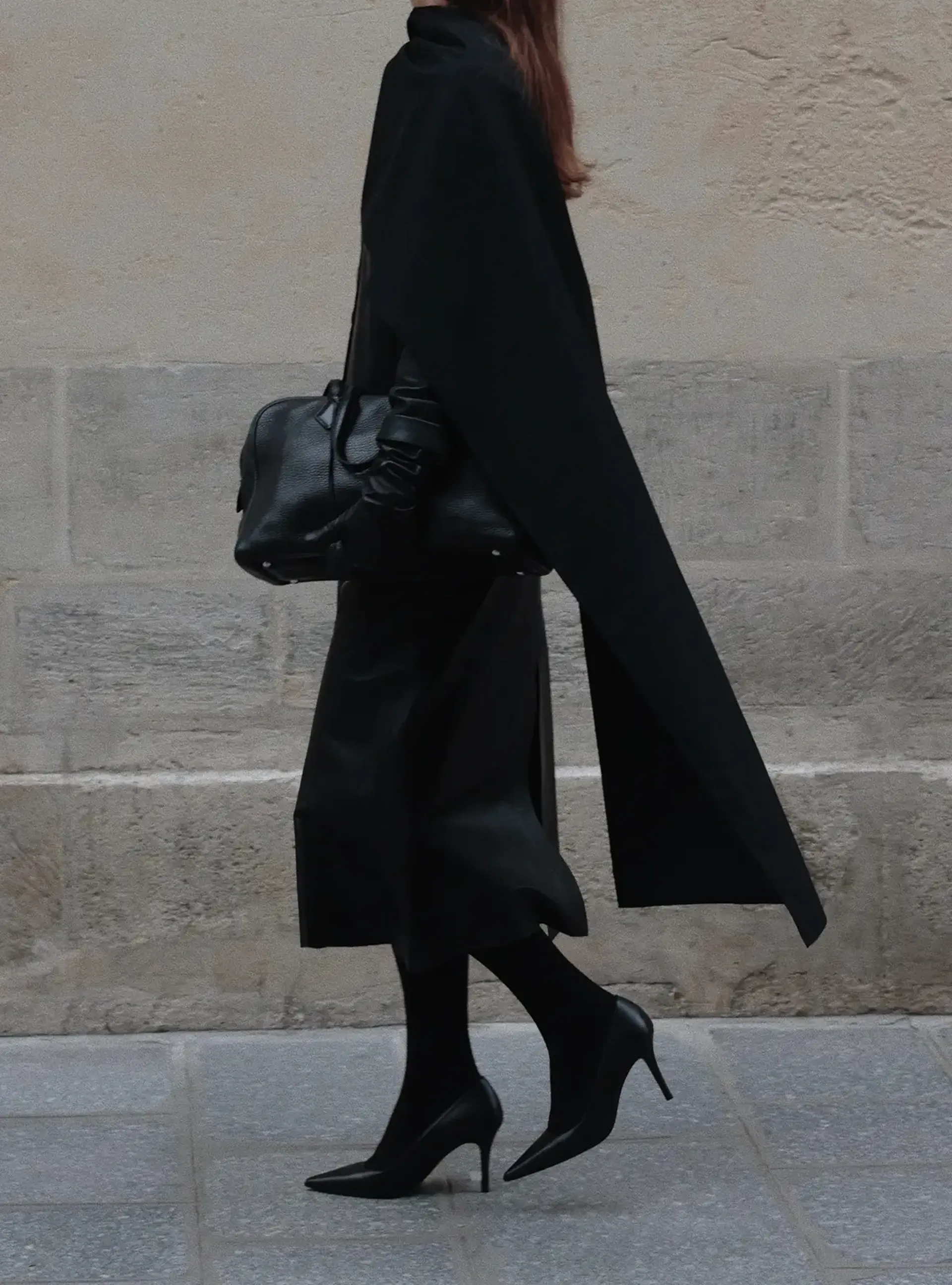 the pump in black nappa