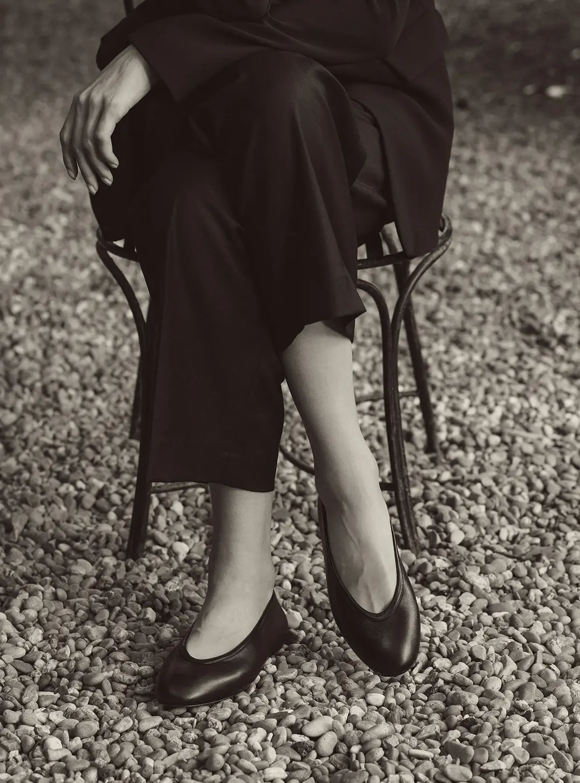 The Ballet Flat in black nappa-2