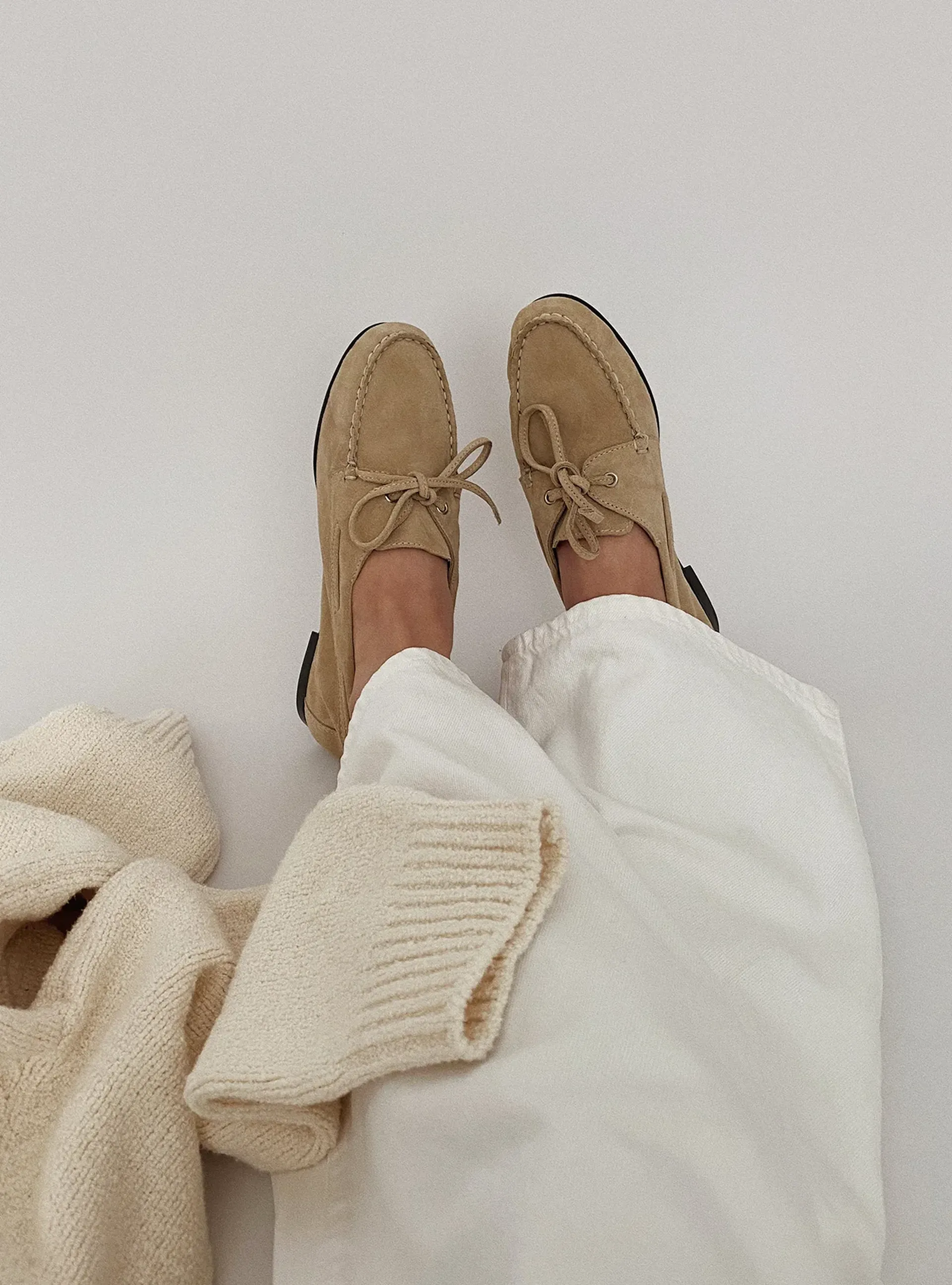 The Boat Shoe - Sand Suede wear3