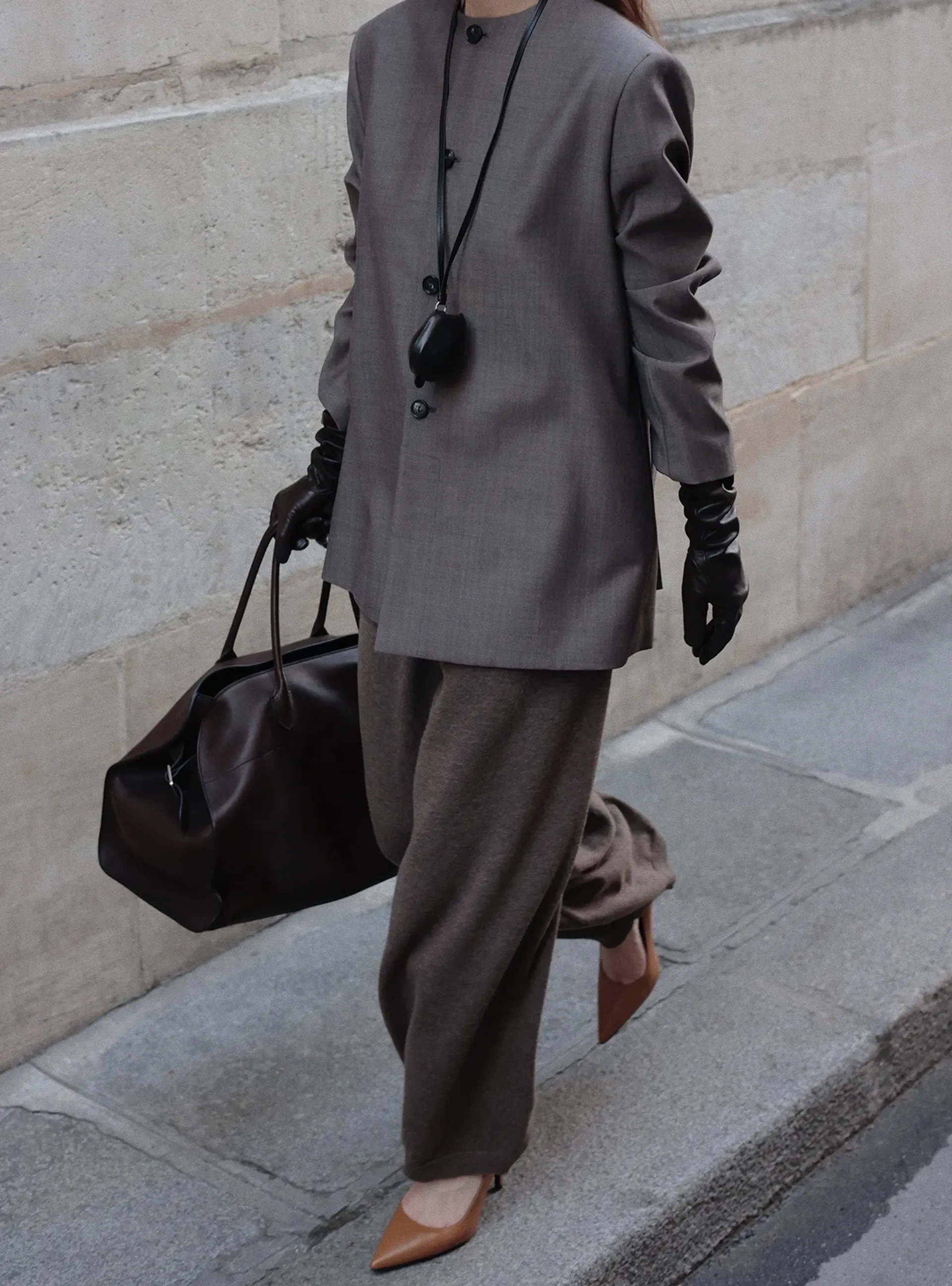 The Pump Caramel Nappa wear