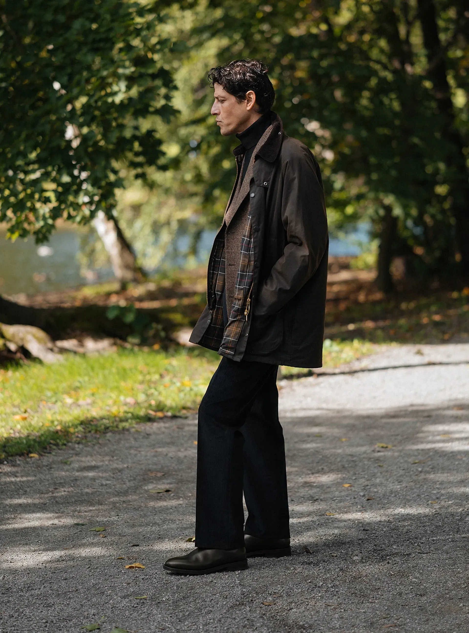 The Chelsea Boot in brown calf wear triple-1