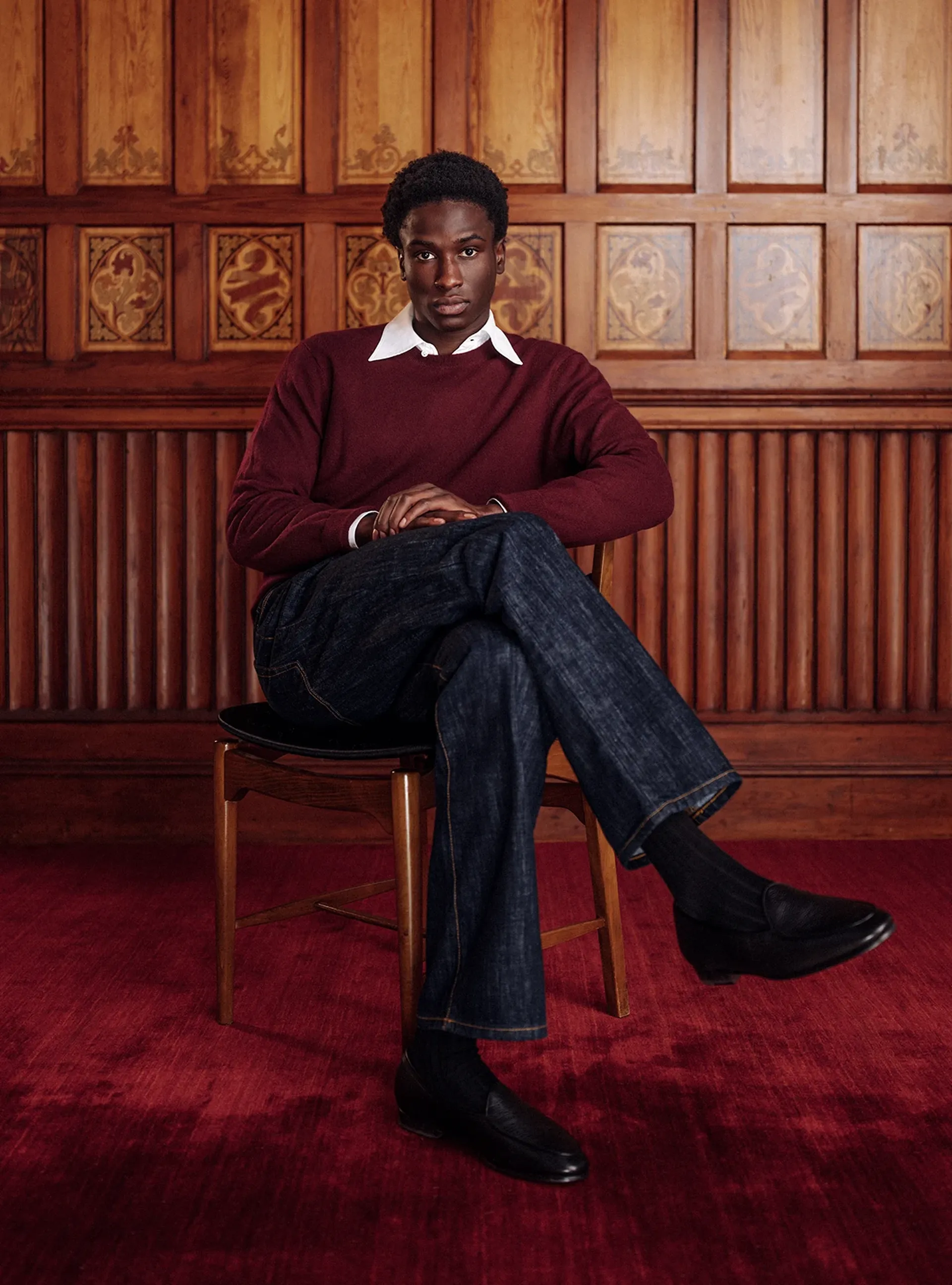 The Belgian Loafer black deerskin holiday attire-1