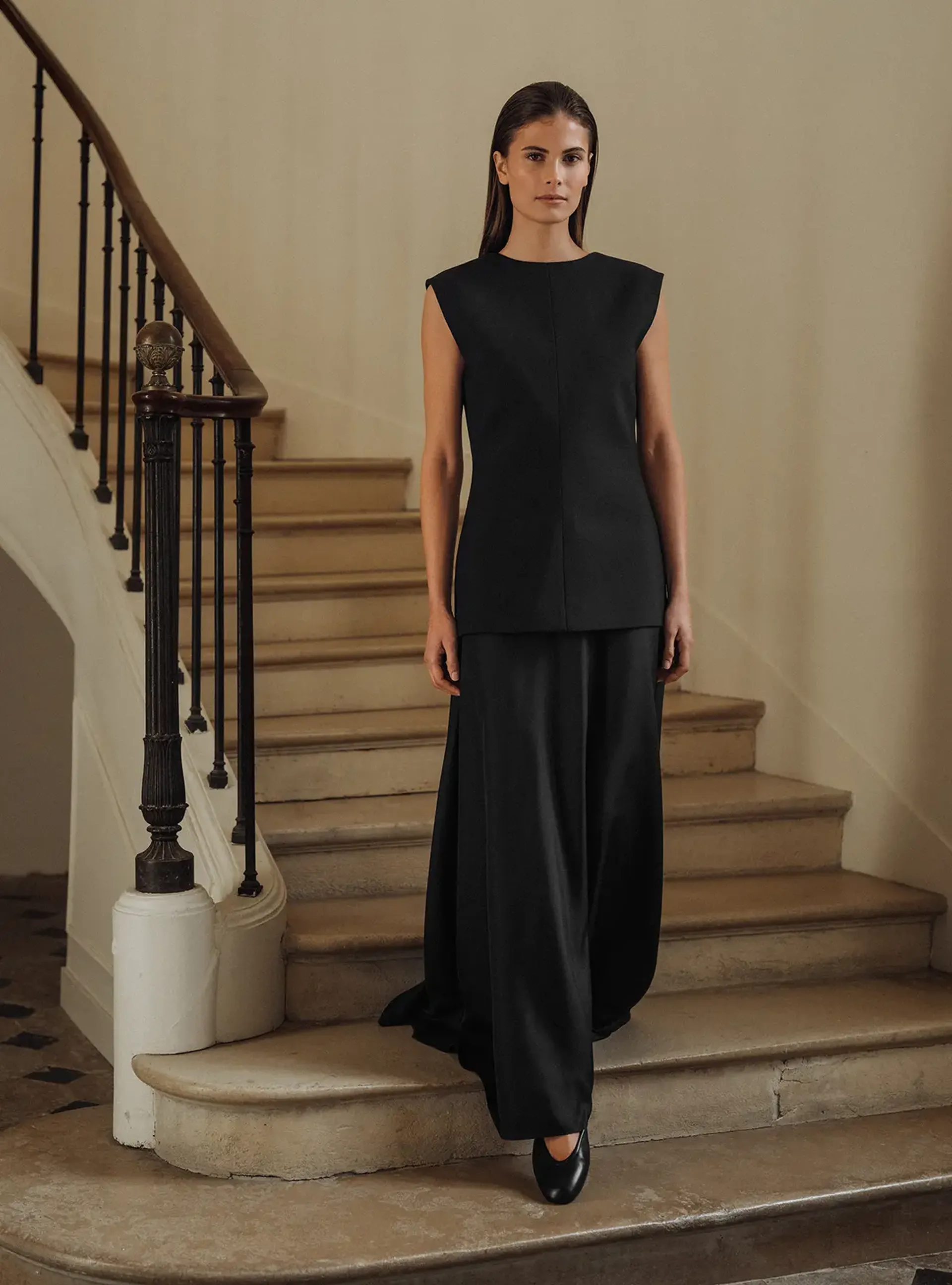 The Ballet Flat in Black Nappa