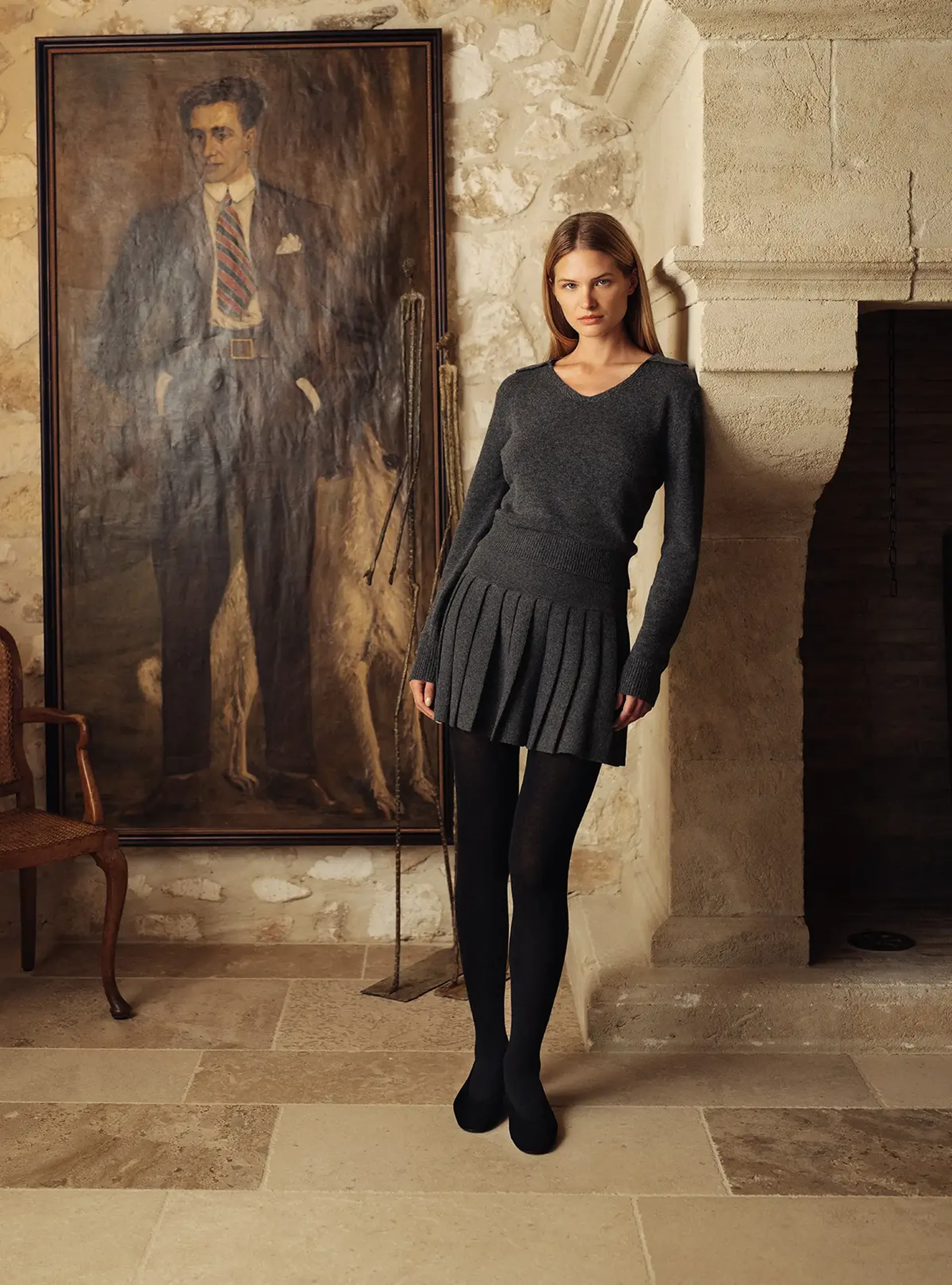 The Ballet Flat in black suede