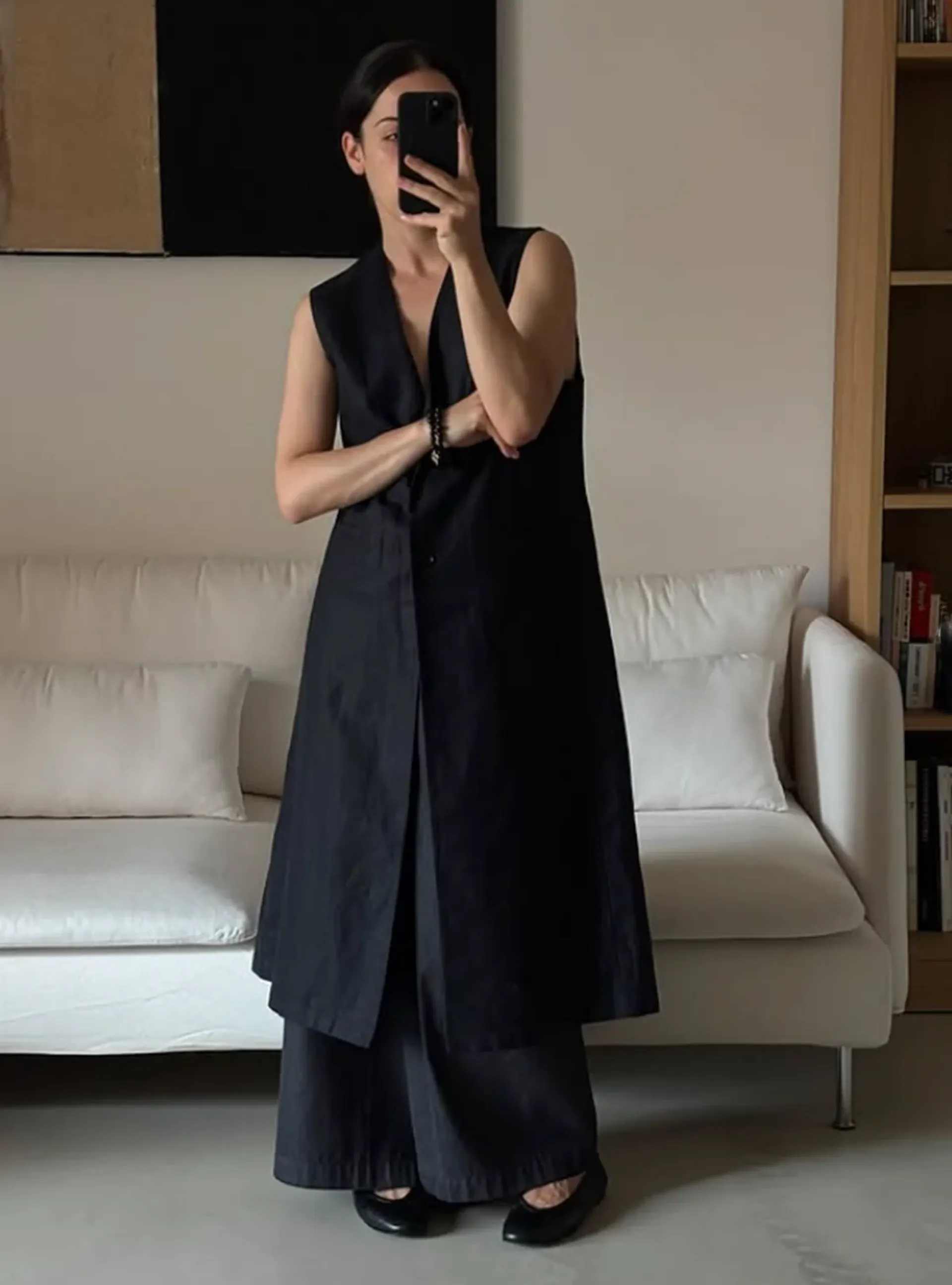 sophiaippoliti ballet flat black nappa