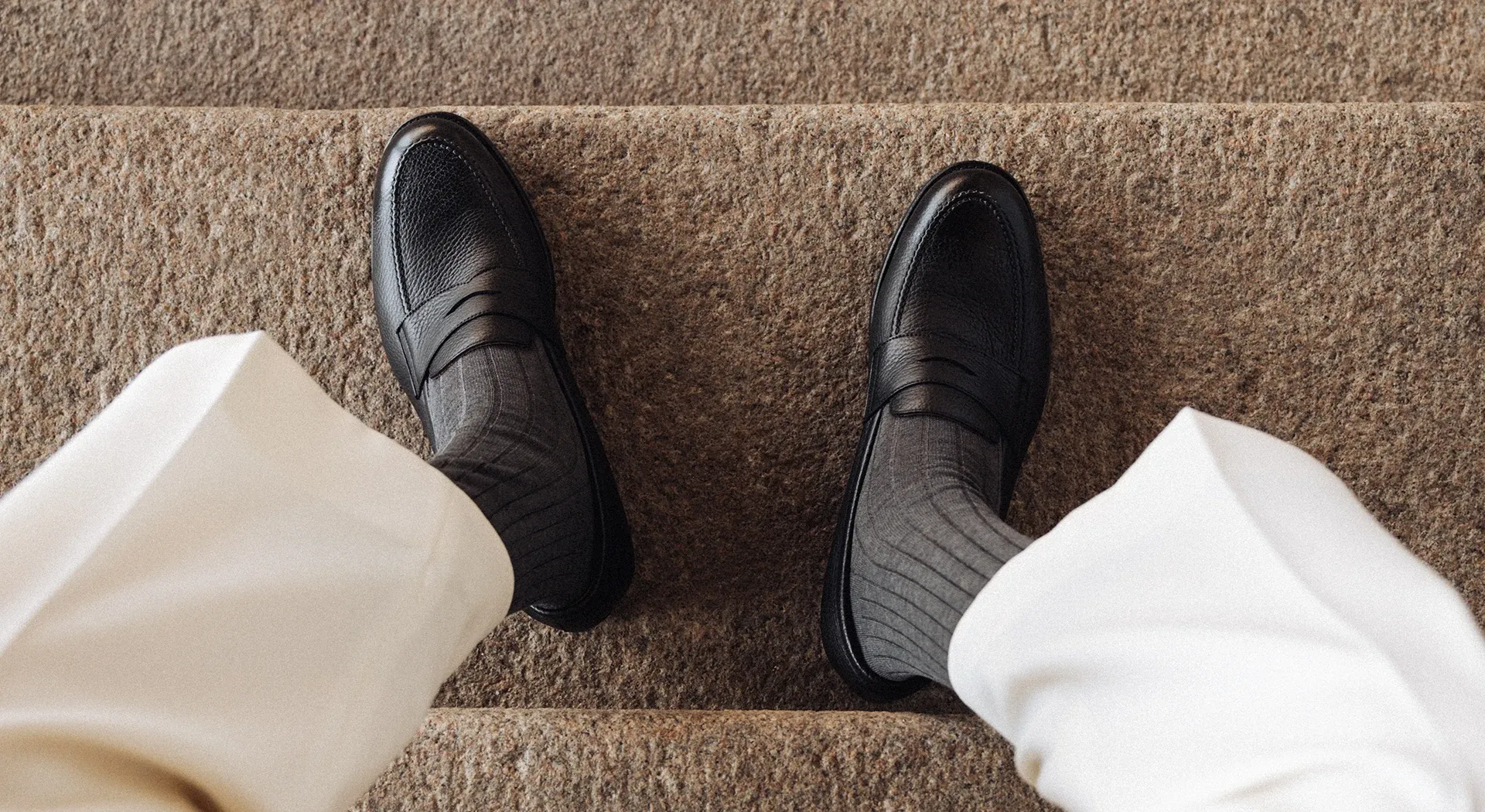 The Penny Loafer in black grain