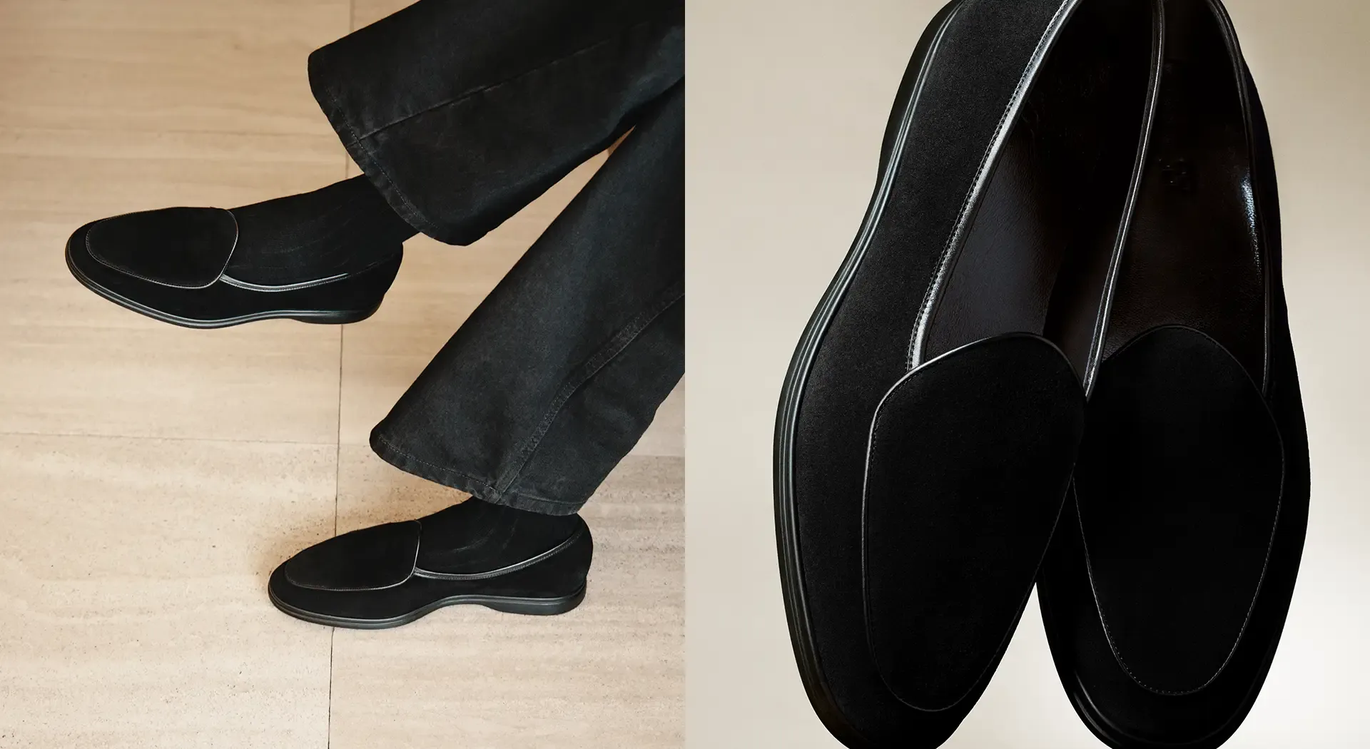 The Belgian black suede