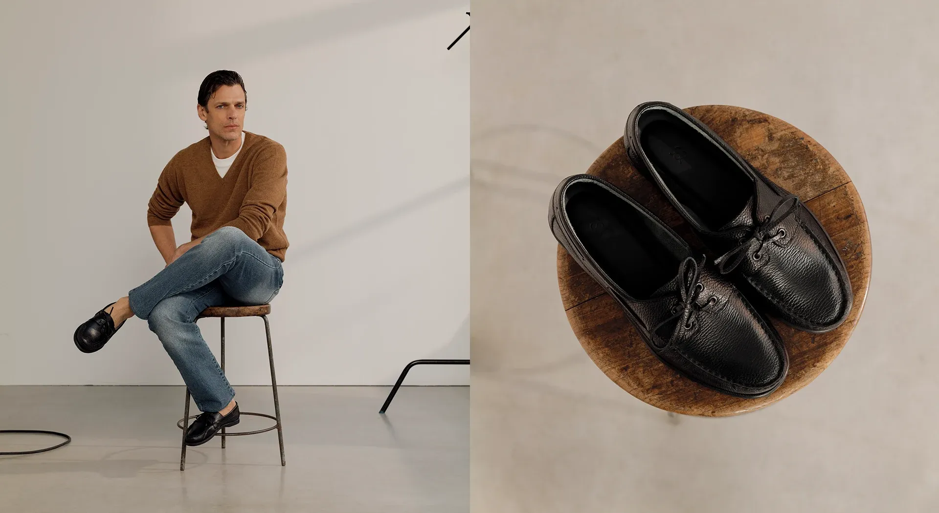 hero the boat shoe black grain