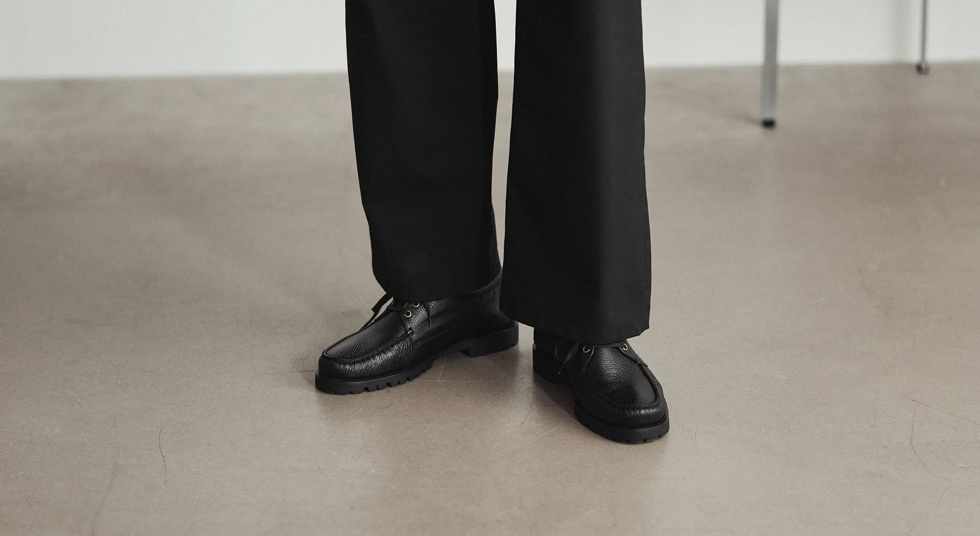 The Camp Moc black deerskin