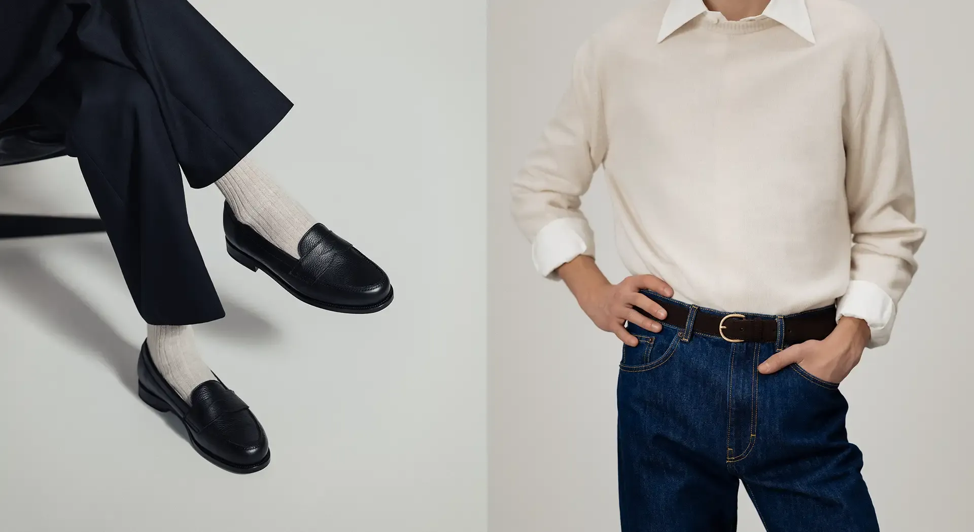 ivy loafer and belt
