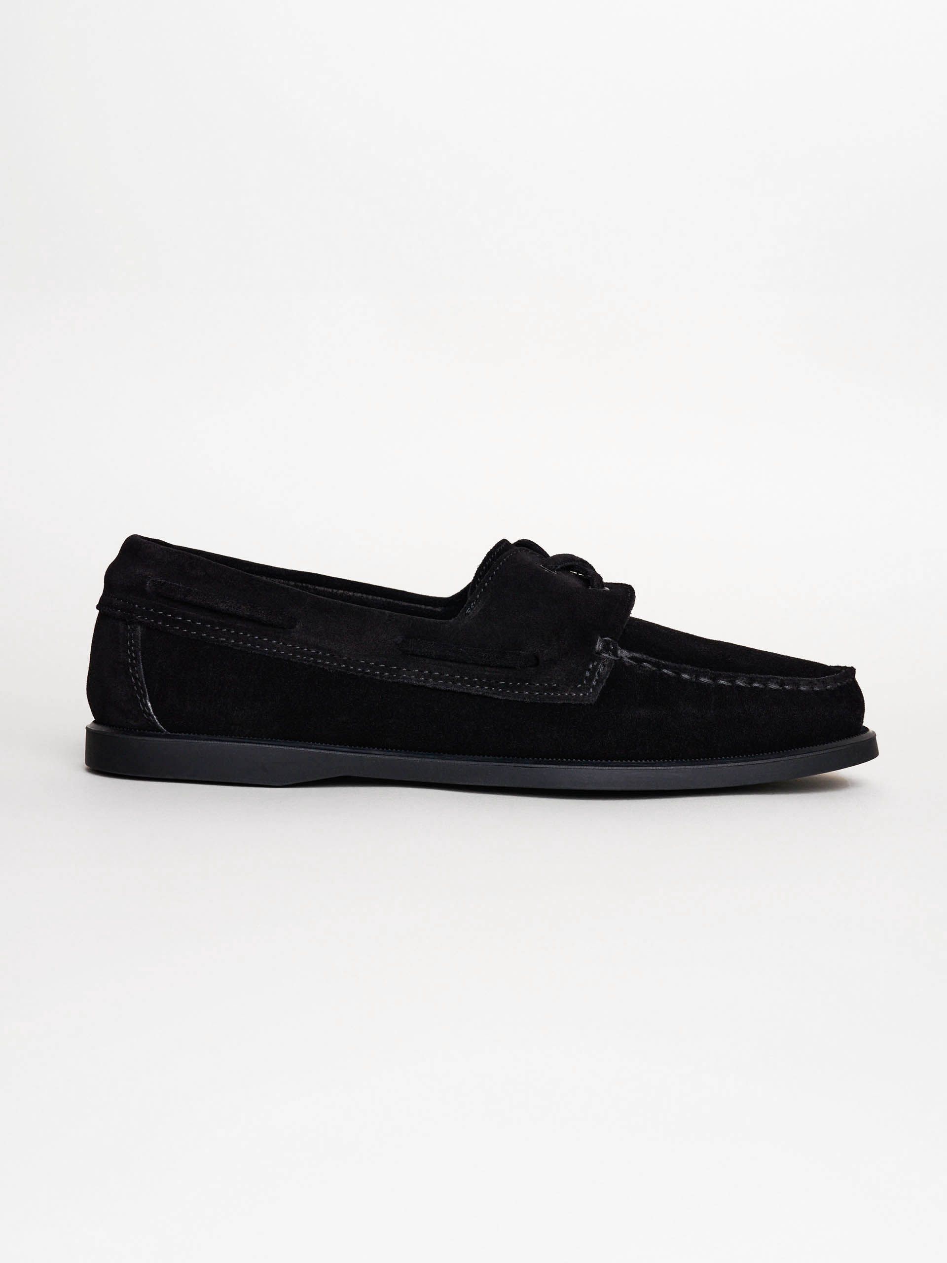 The Boat Shoe Black Suede new1