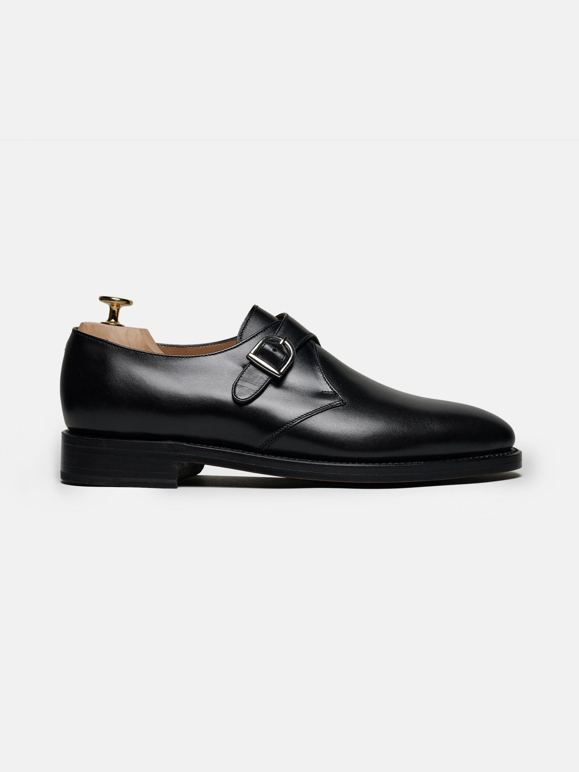 Morjas The Single Monkstrap Black Calf V01
