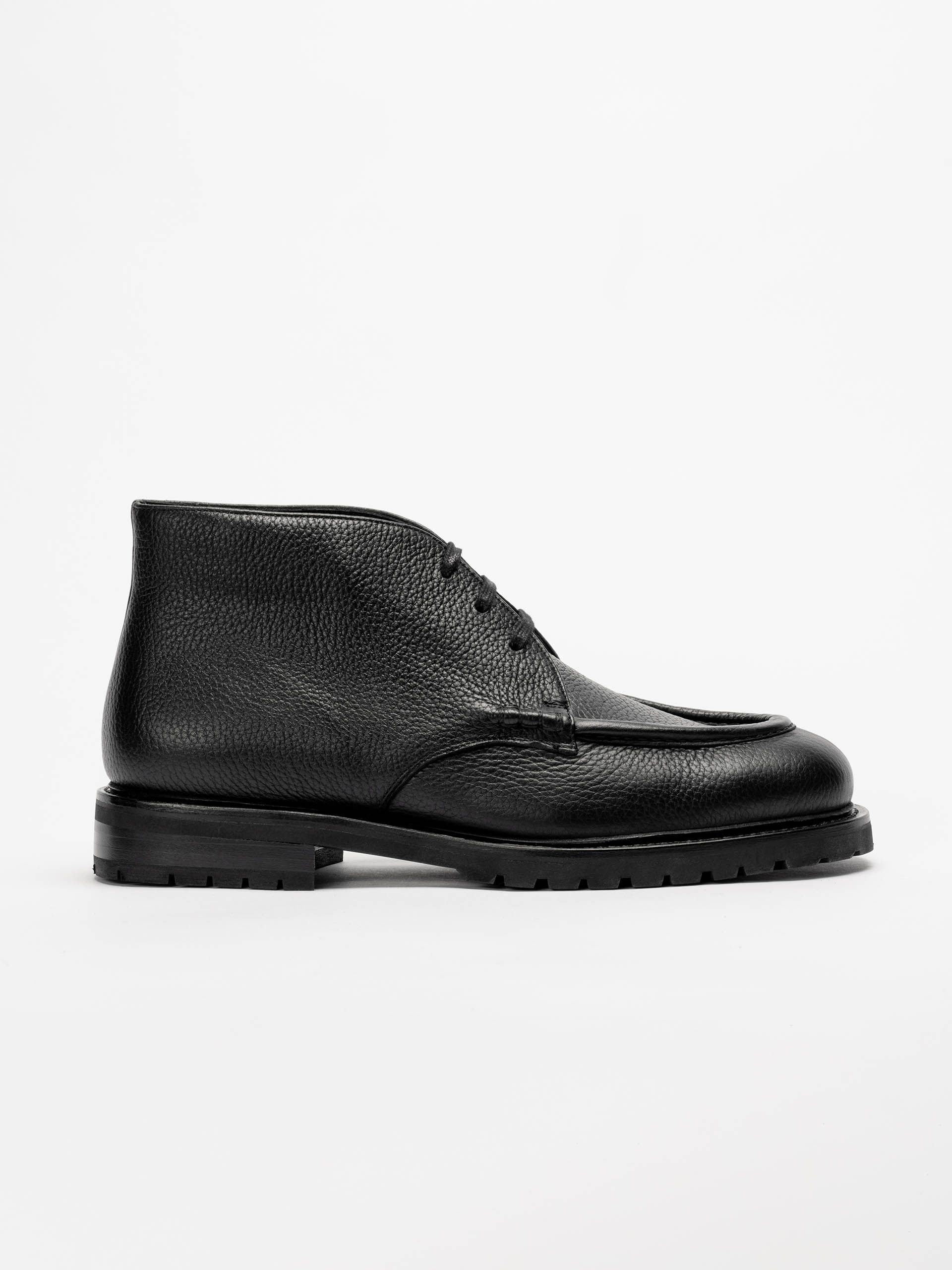 Morjas The Moc Toe Chukka Black Grain V01