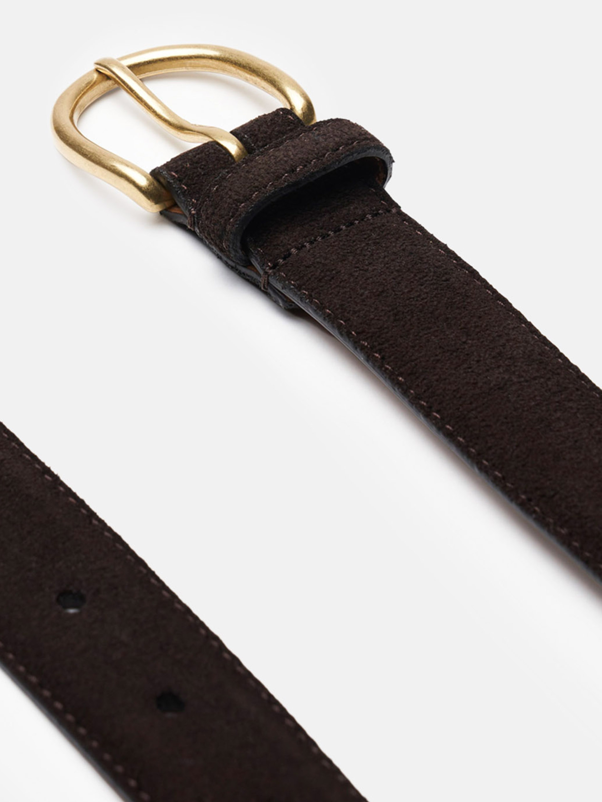 ●DOFFJASON● Suede Western Belt CAMEL DJ23FWCBT006CML Thin camel leather belt with Western buckle | The Kooples US