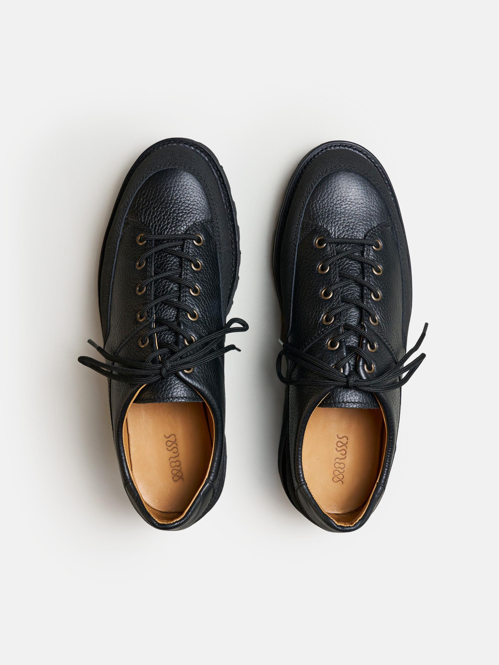 The Hybrid Hiker - Black Grain | Sturdy Rubber Sole | MORJAS