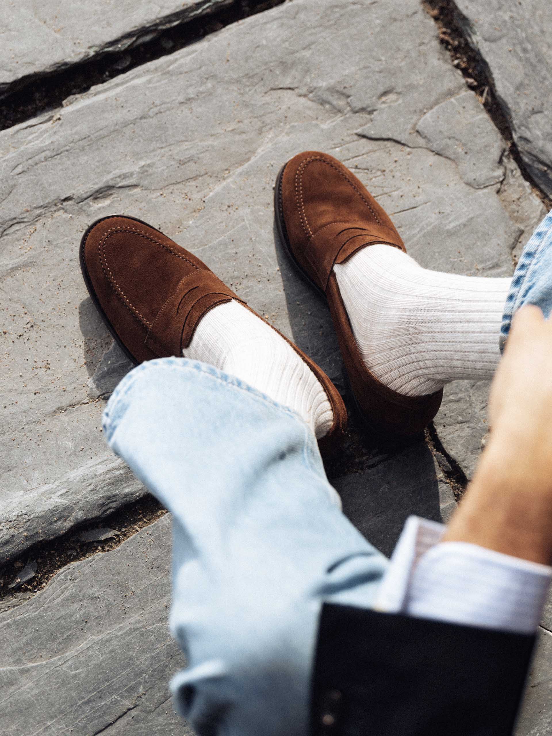 The Penny Loafer - Medium Brown Suede | Handmade | MORJAS