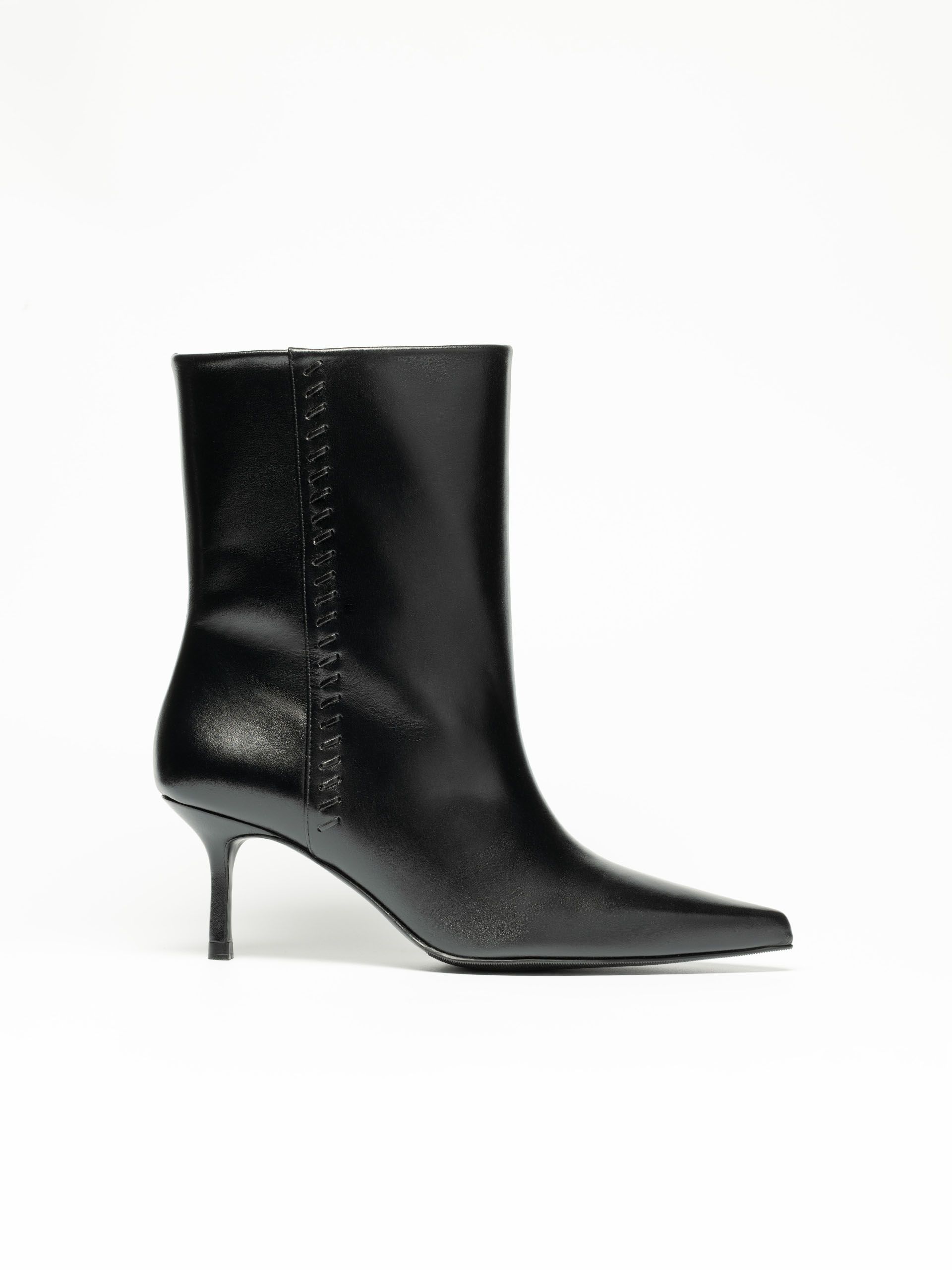 Morjas The Stiletto Boot - Black Nappa