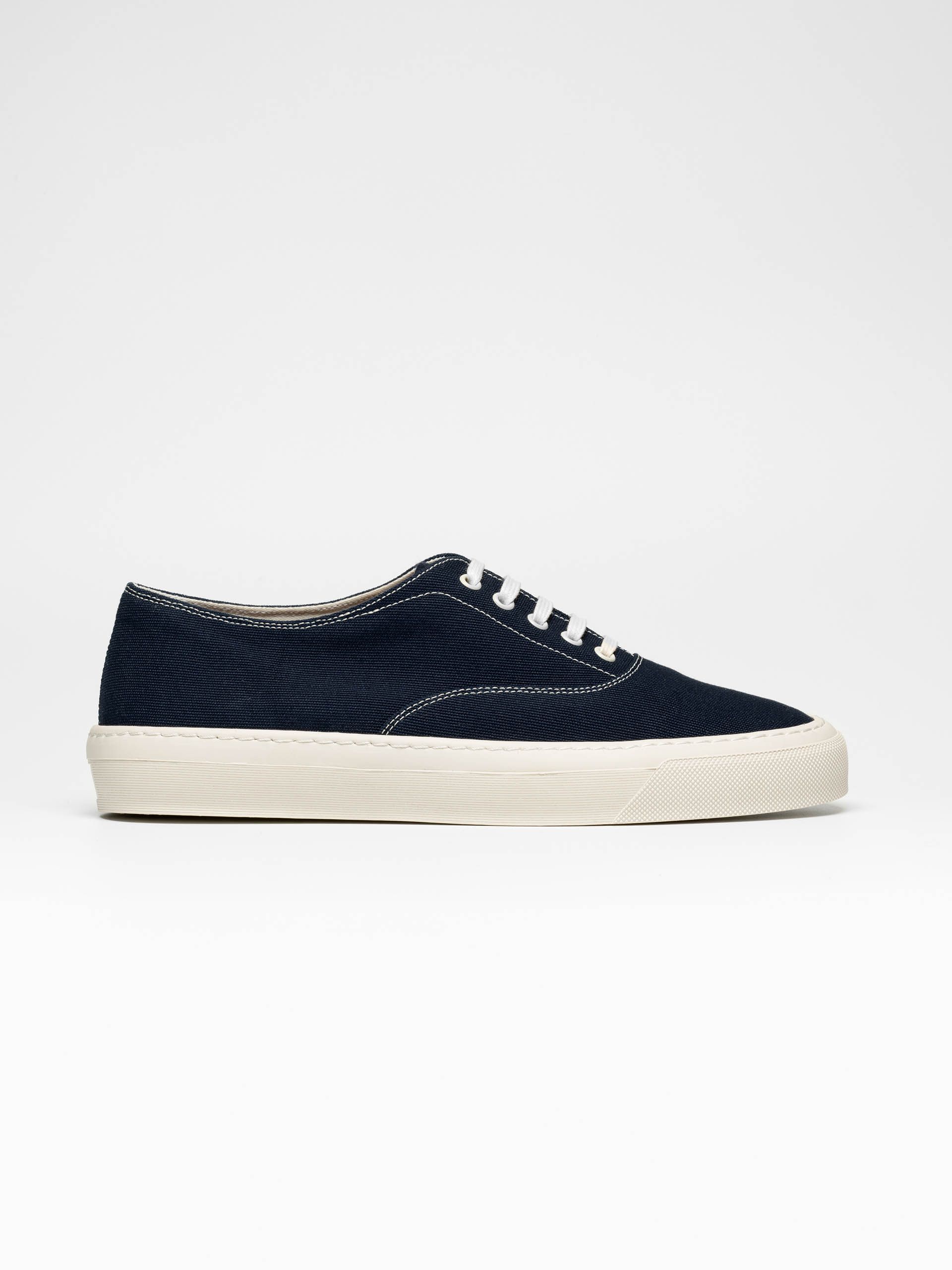 The Deck Shoe Navy Canvas-1