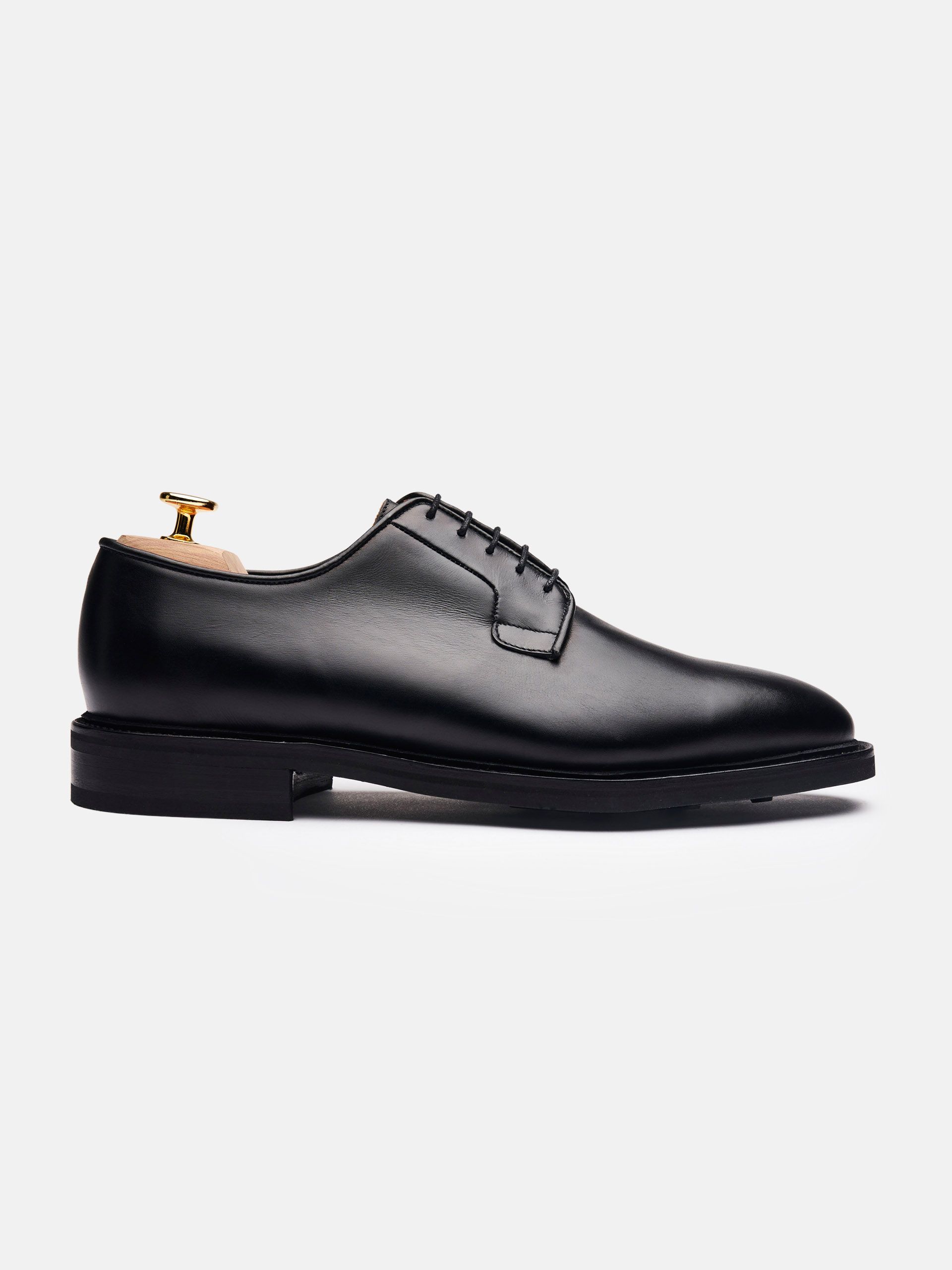 Morjas The Plain Toe Blucher Black Calf kopiera