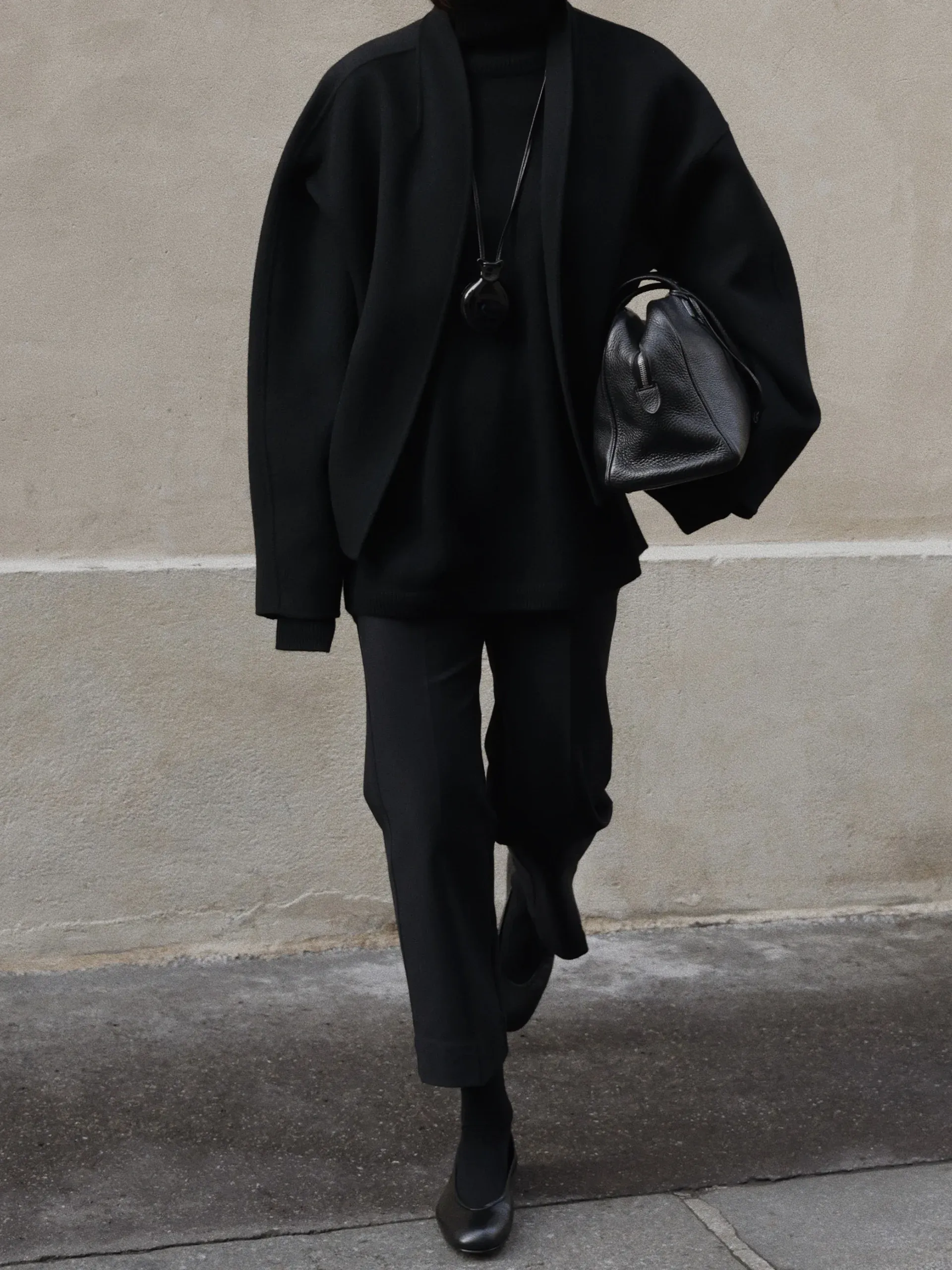 The Ballet Flat Black Nappa wear5