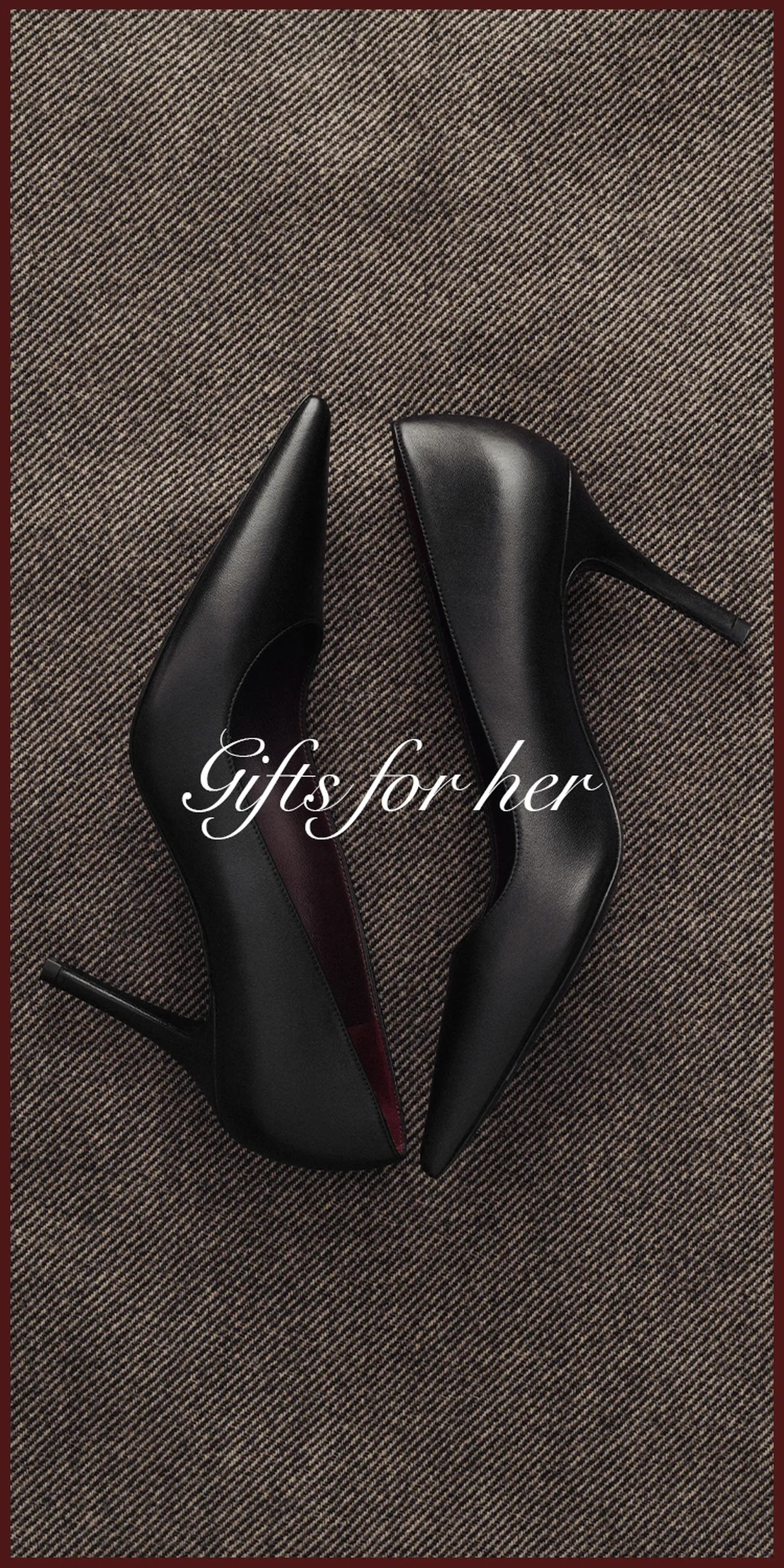 Hero gifts for her the pump in black nappa mobile with text