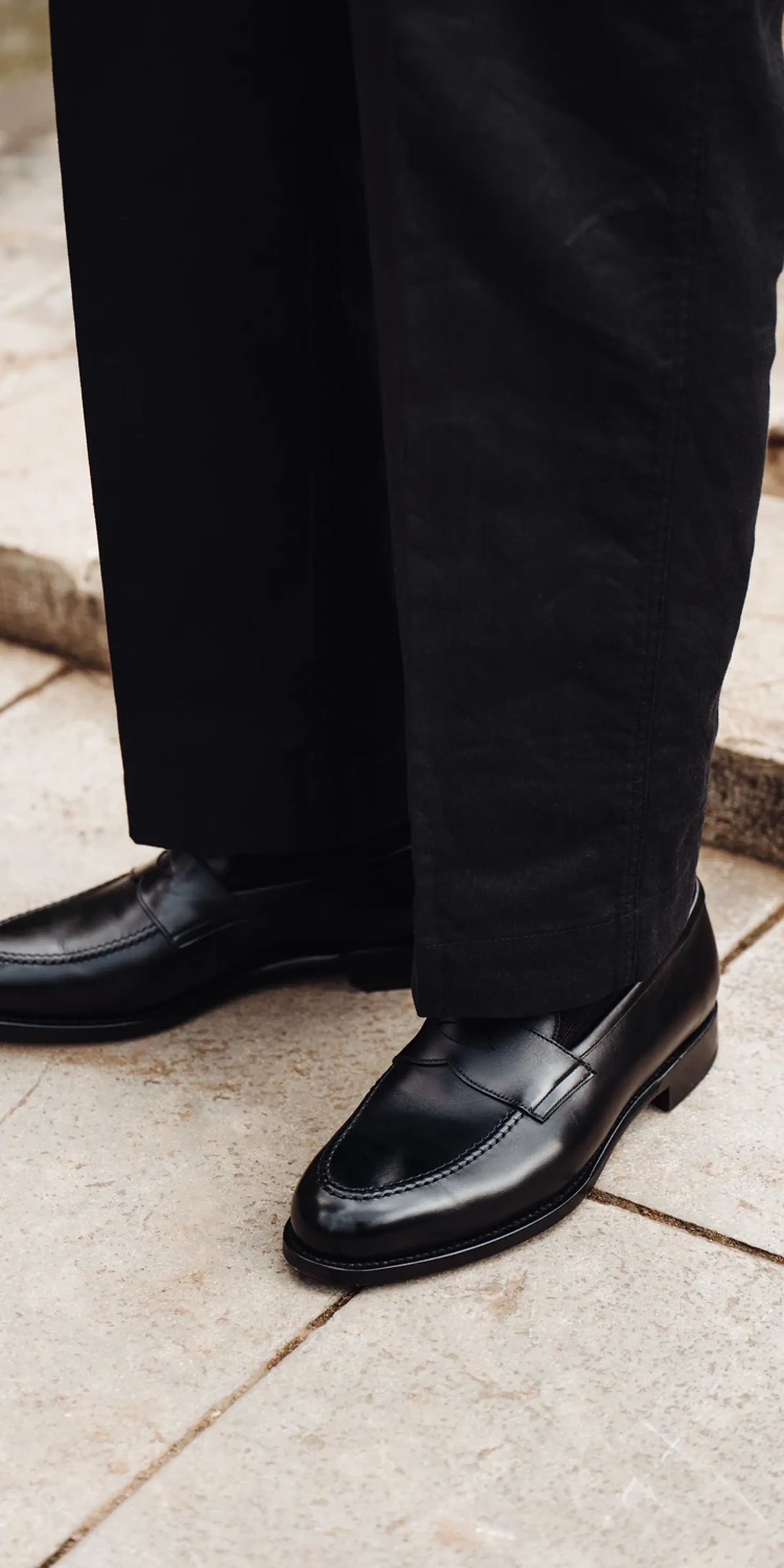 Hero The Penny Loafer in black calf mobile