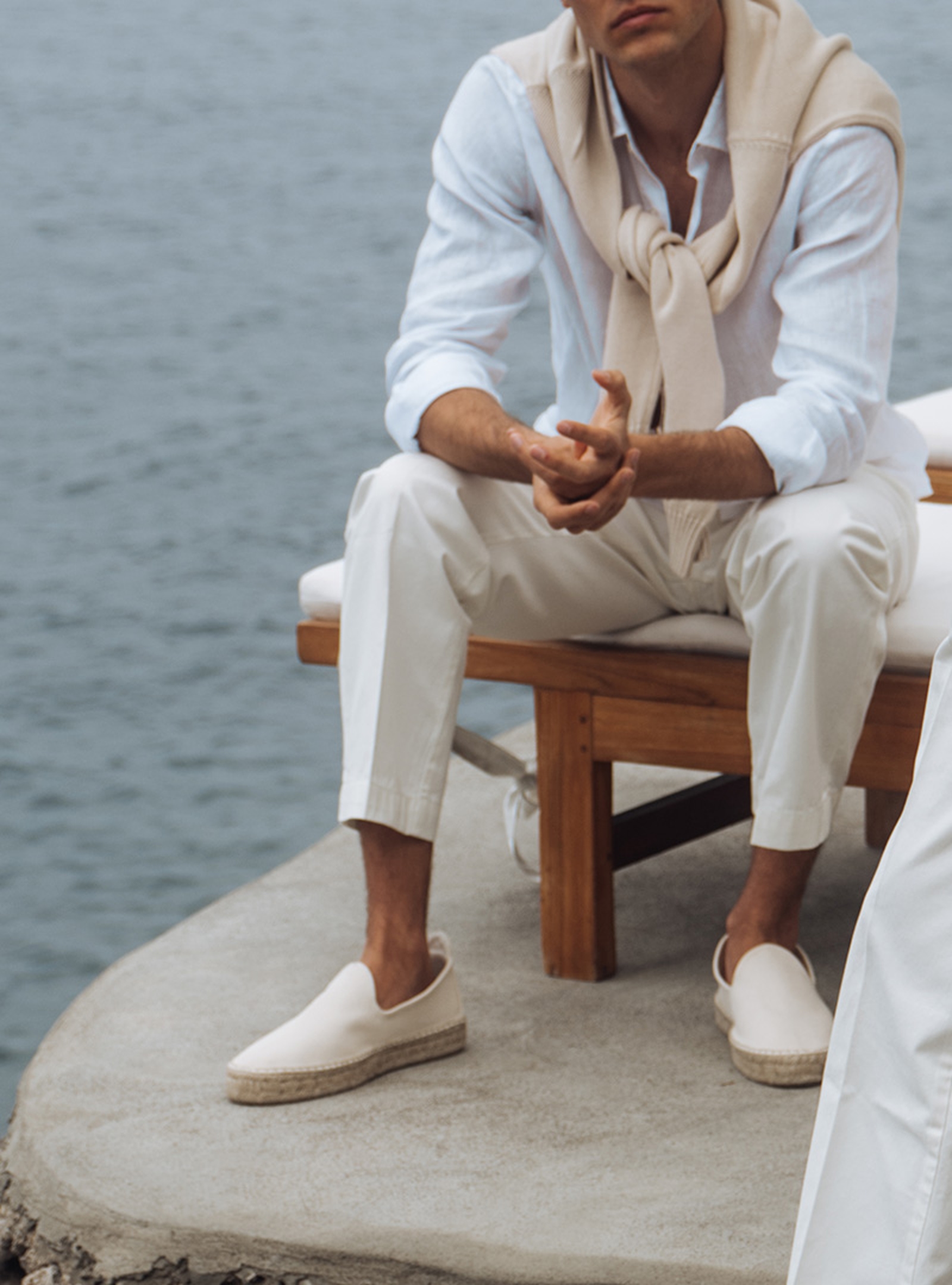 The Espadrille - Ivory Canvas | MORJAS