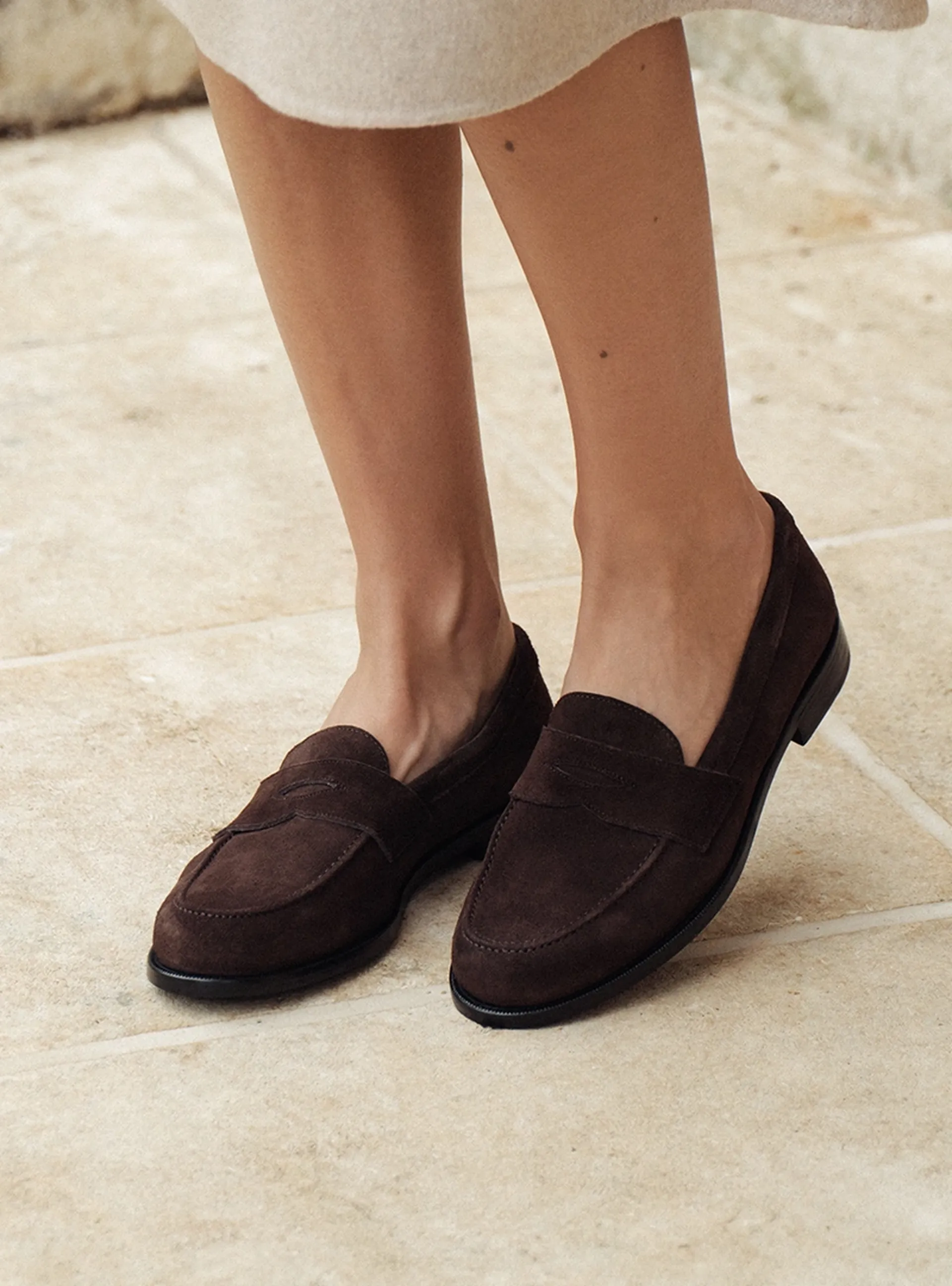 women's loafers the penny loafer in brown suede