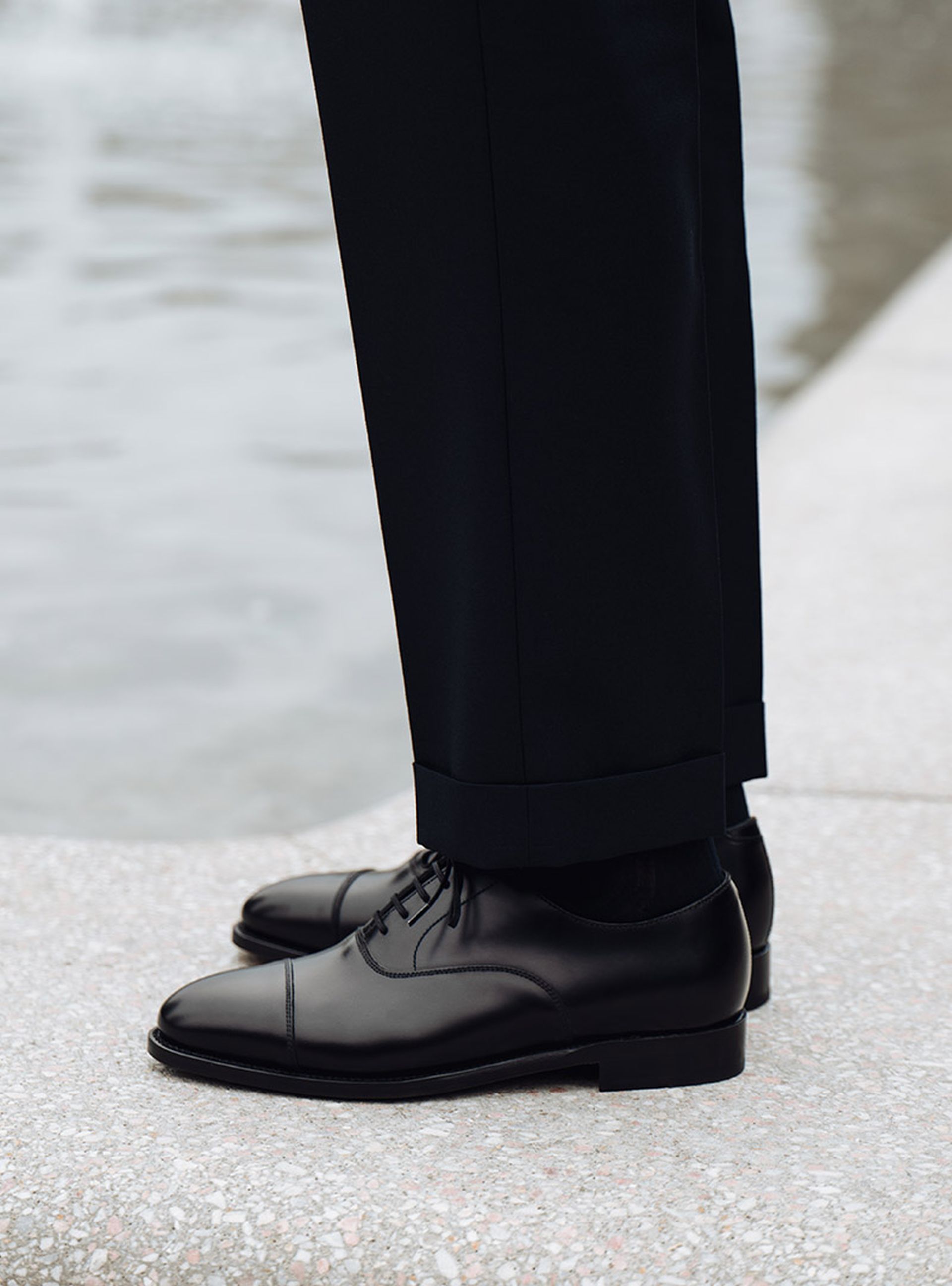 the oxford in black calf