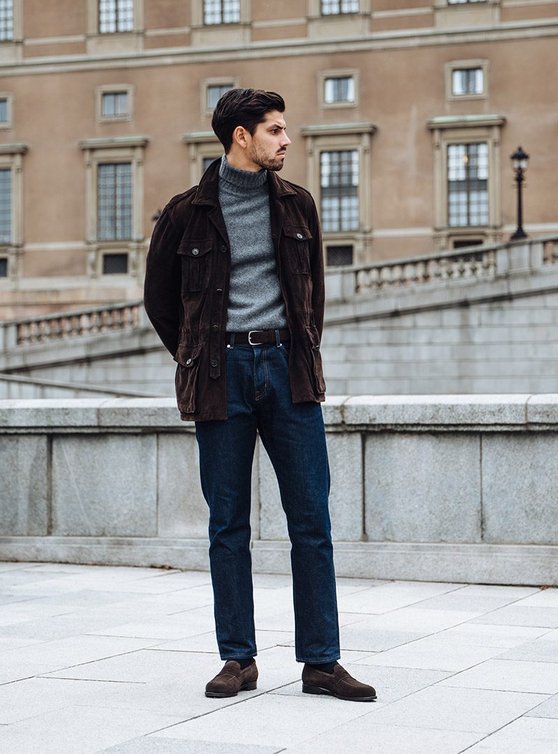 Loafer Style Men With Jeans Suede Loafers With Jeans Premium Suede