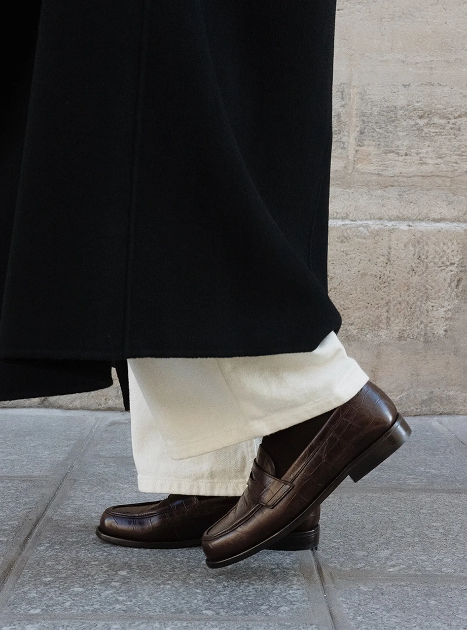 women's the penny loafer brown embossed