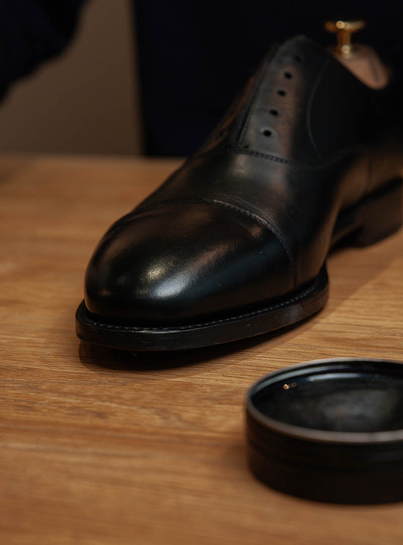 navy blue leather dress shoes Watson Oxford