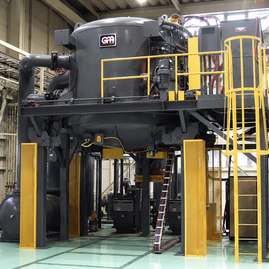 Grey vertical-bottom-vacuum-furnace