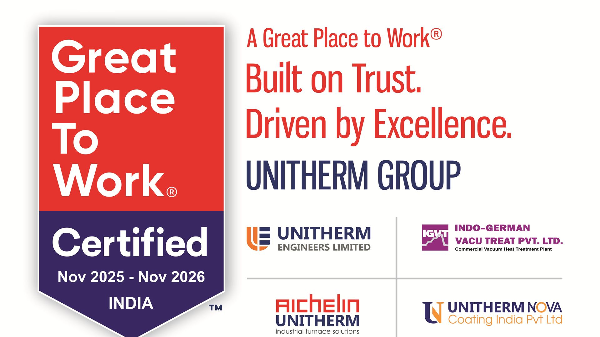 Aichelin Unitherm is recognised as the Great Place to Work