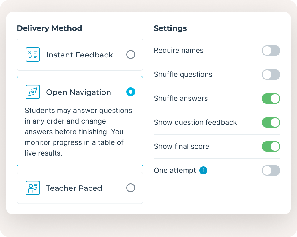Self-Paced Learning Modes