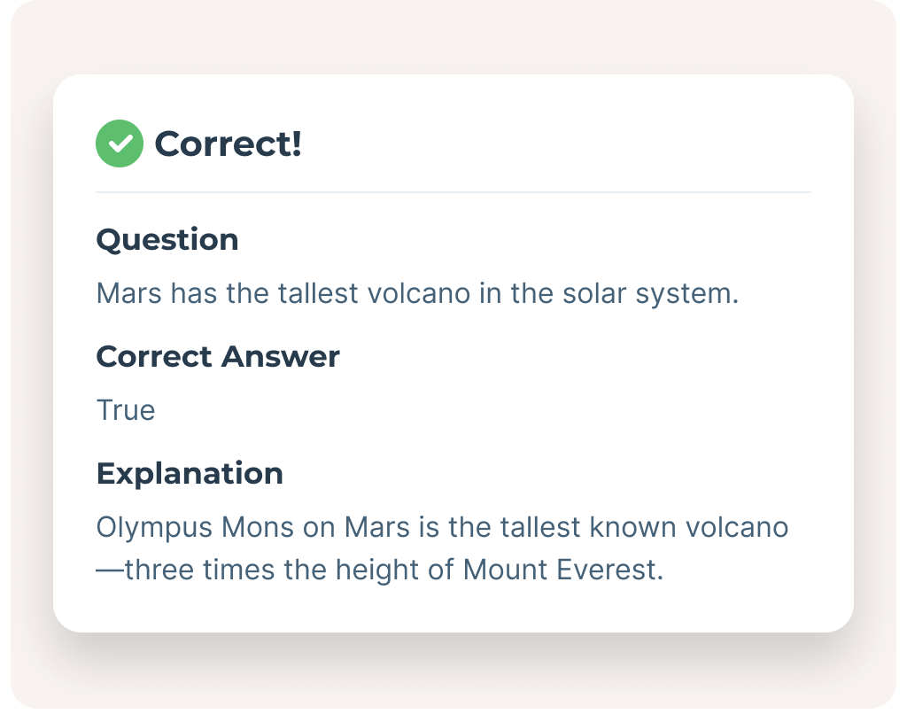Instant Question Feedback