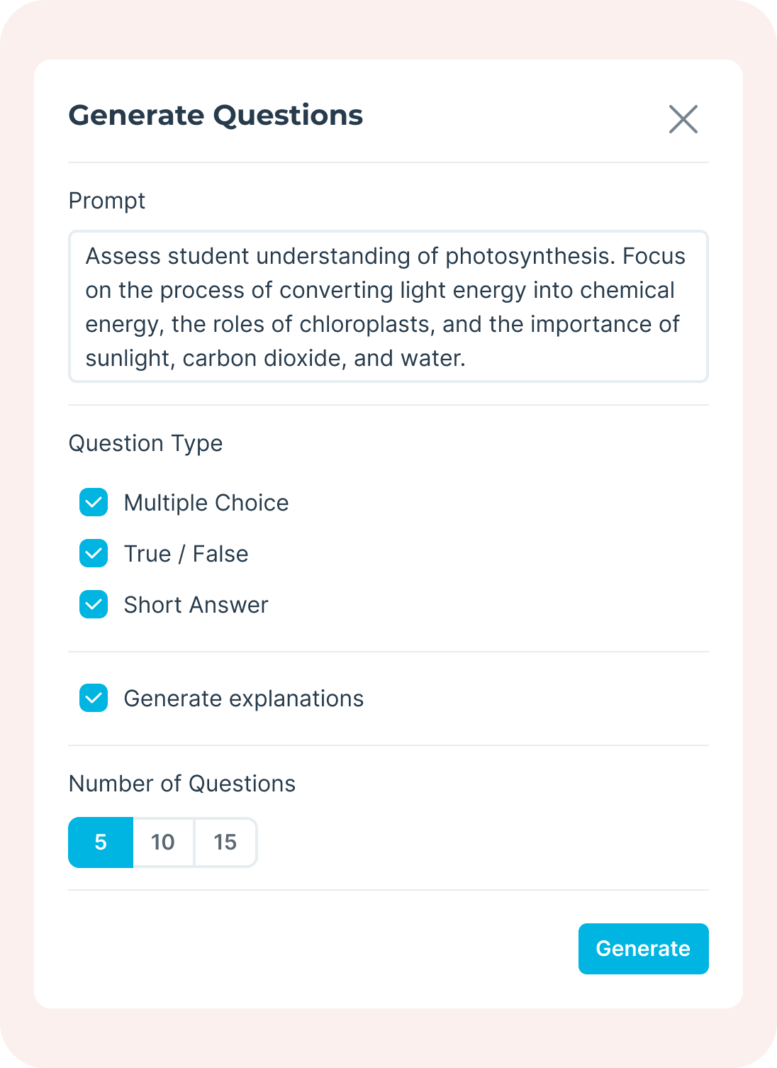 Create Assessments in Seconds
