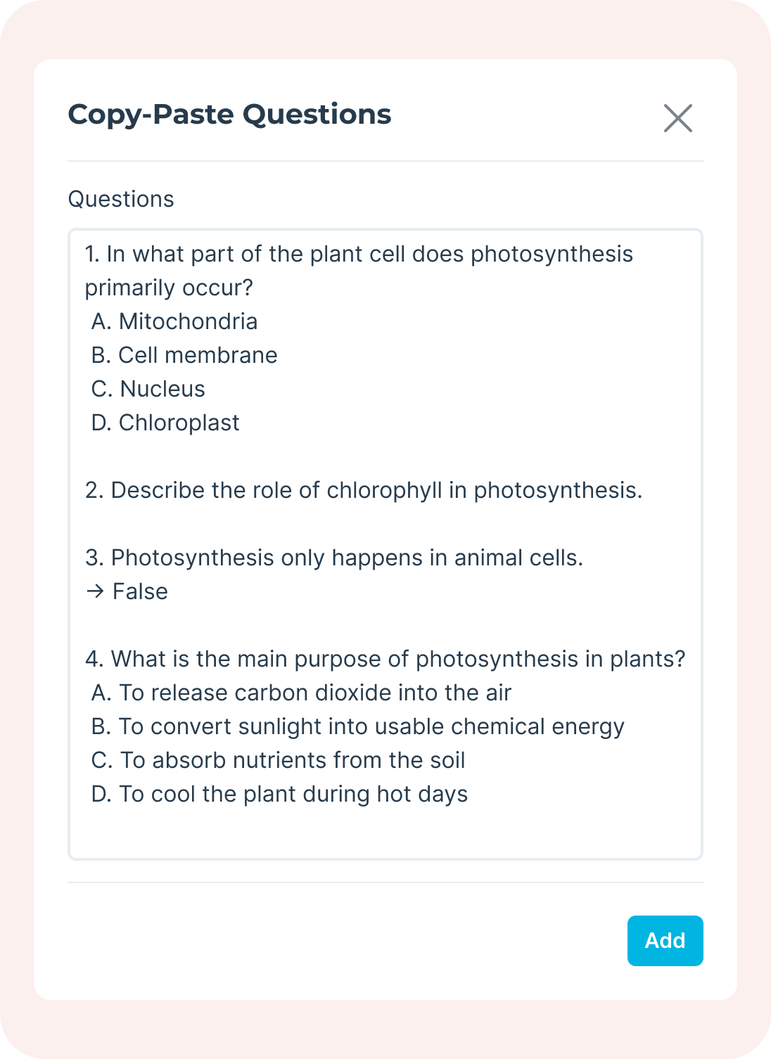 Transform Existing Quizzes