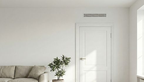 Central air conditioning vent in a modern living room