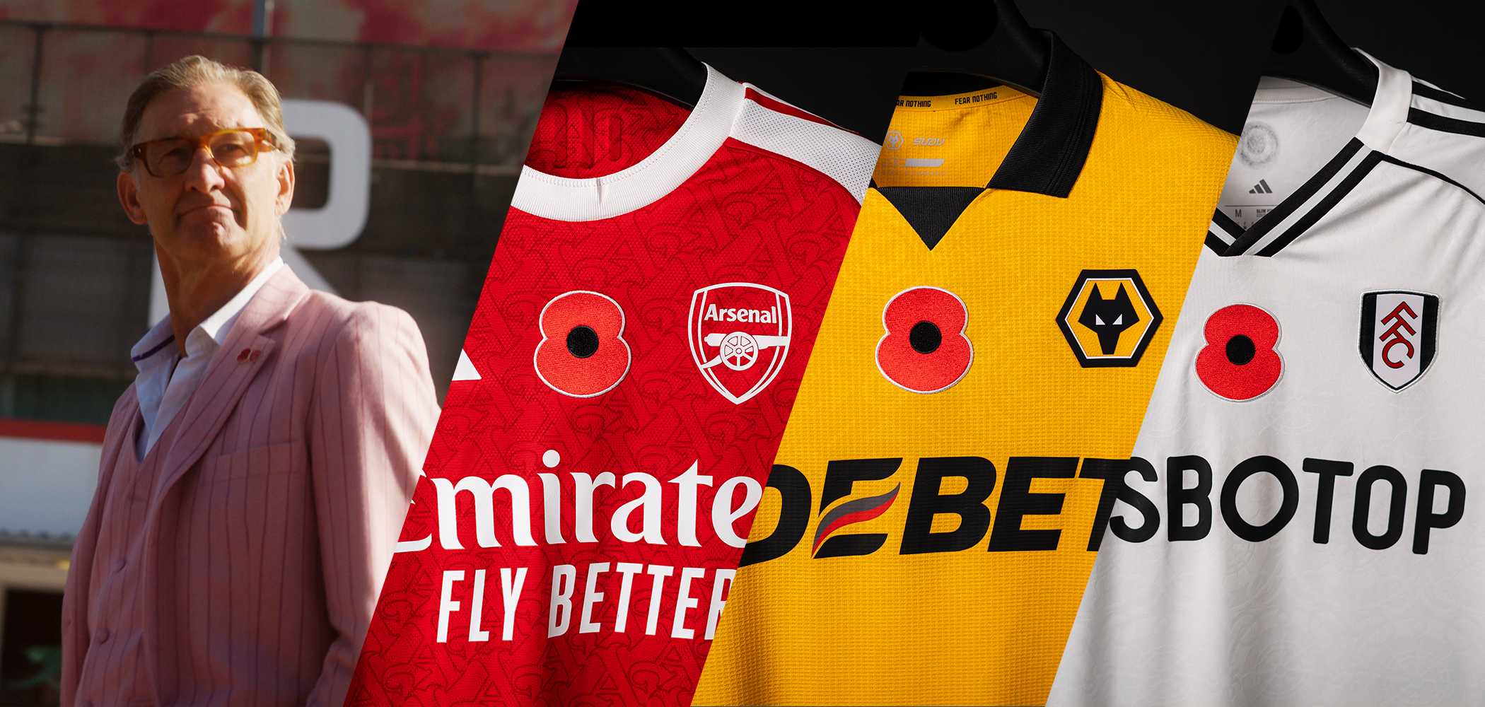 MWS and Tony Adams launch annual Poppy Appeal campaign to auction  match-worn football shirts, image size:2100x1000