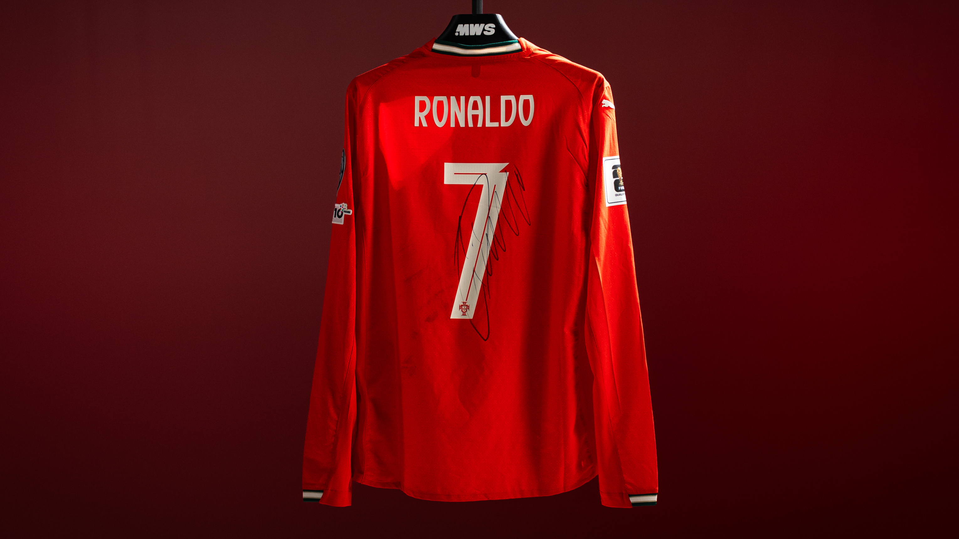 the Ronaldo no.7 shirt from his record-breaking qualifier