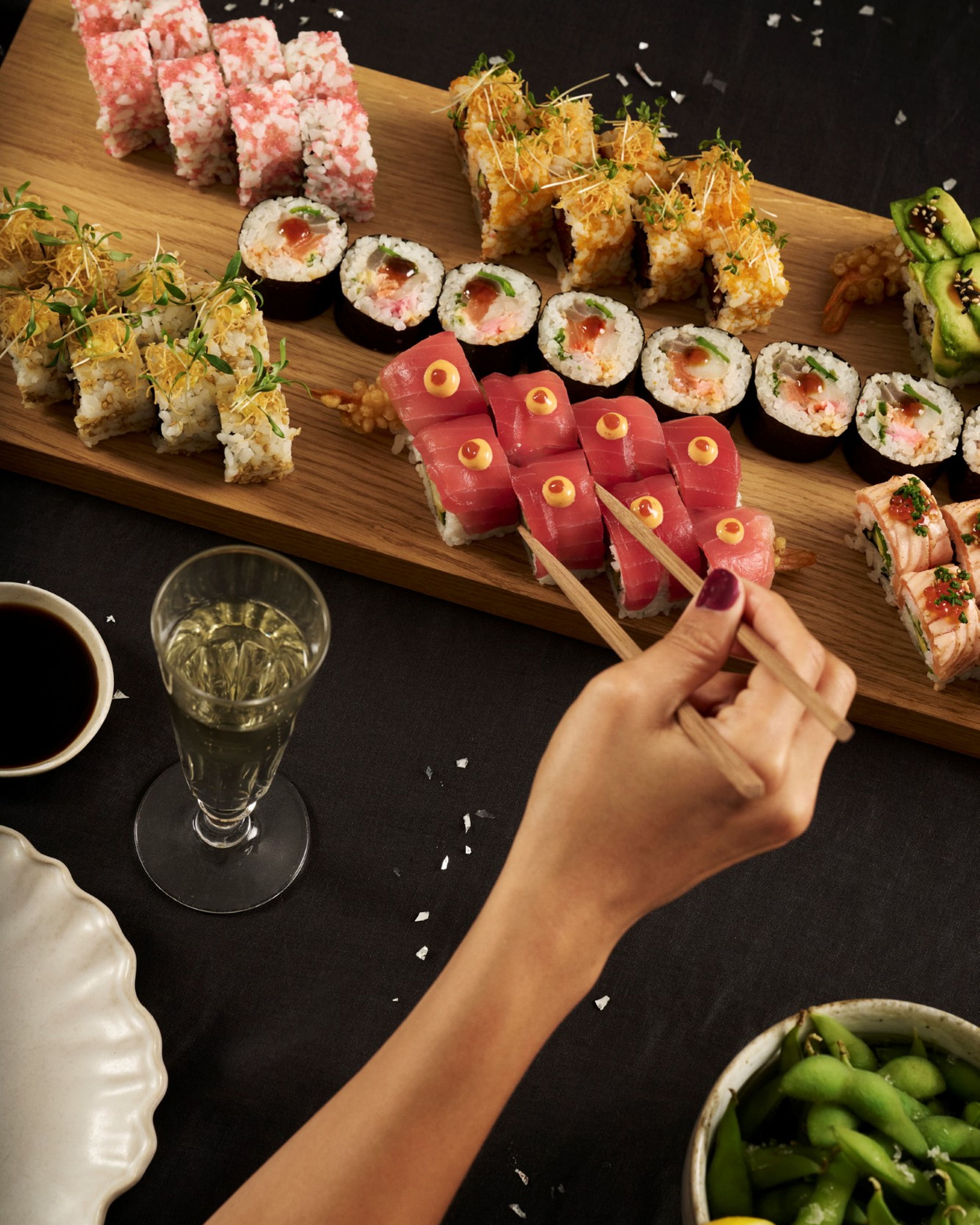 new years, takeaway sushi