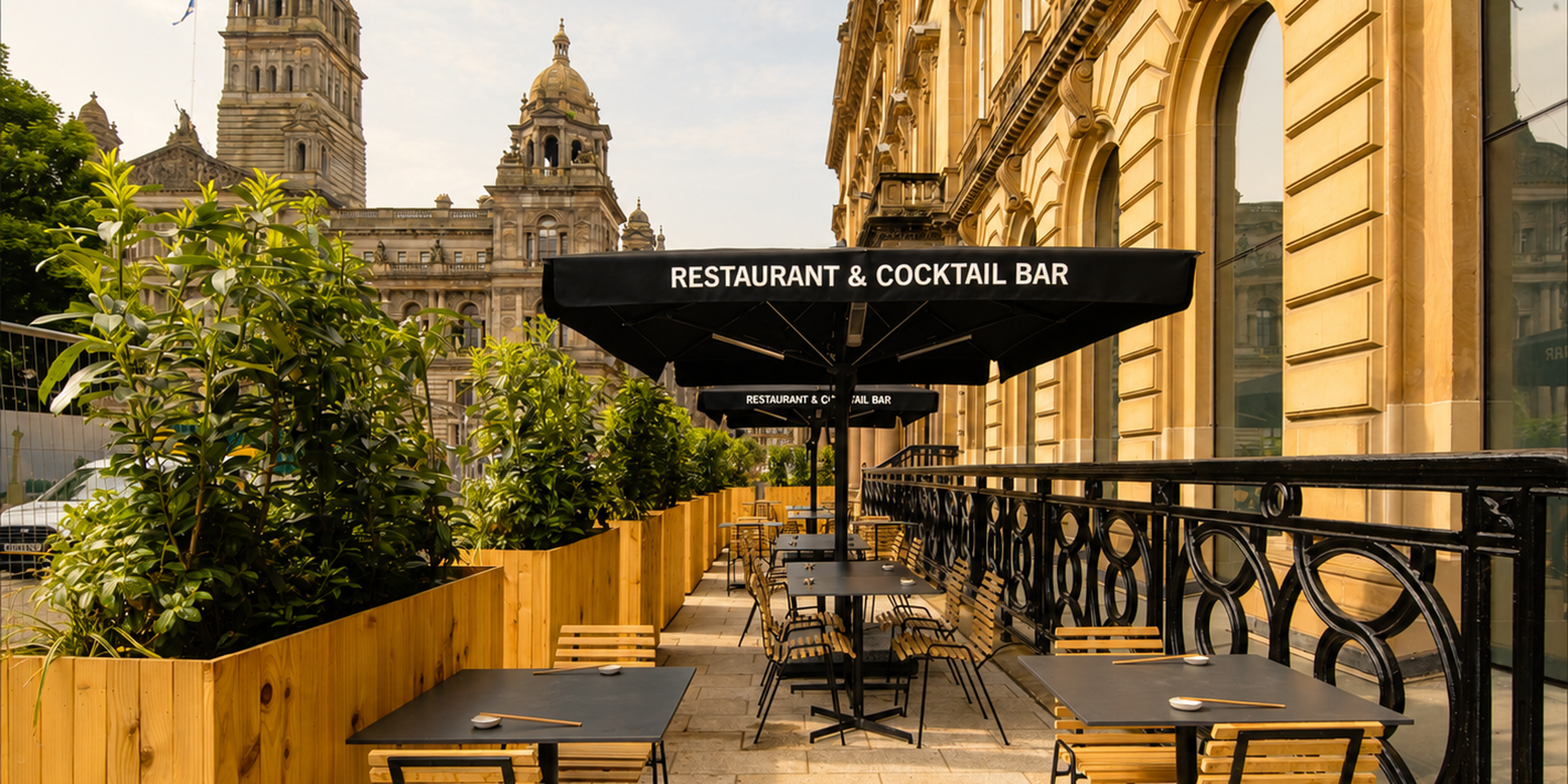 Glasgow sunny terrace