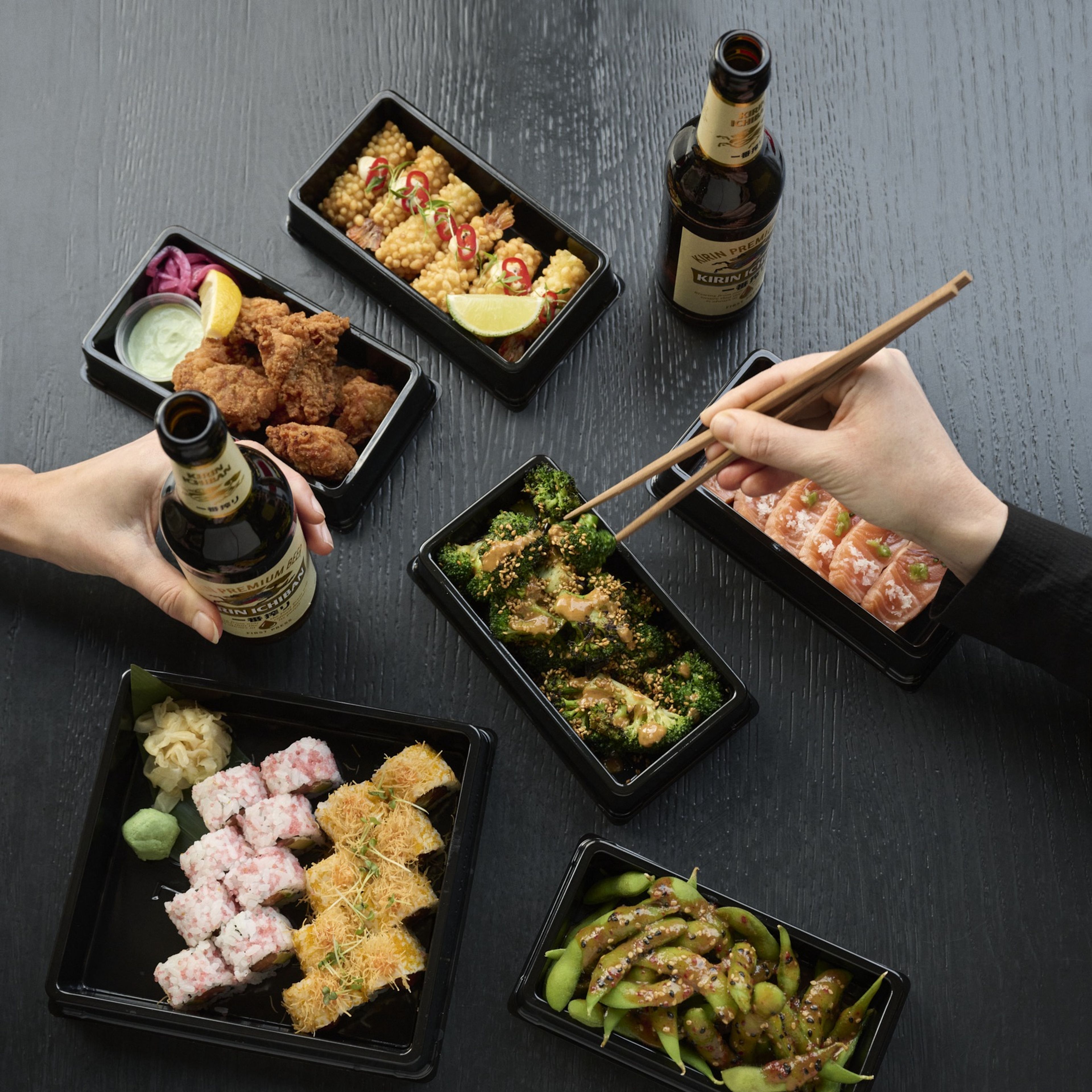 christmas, sushi