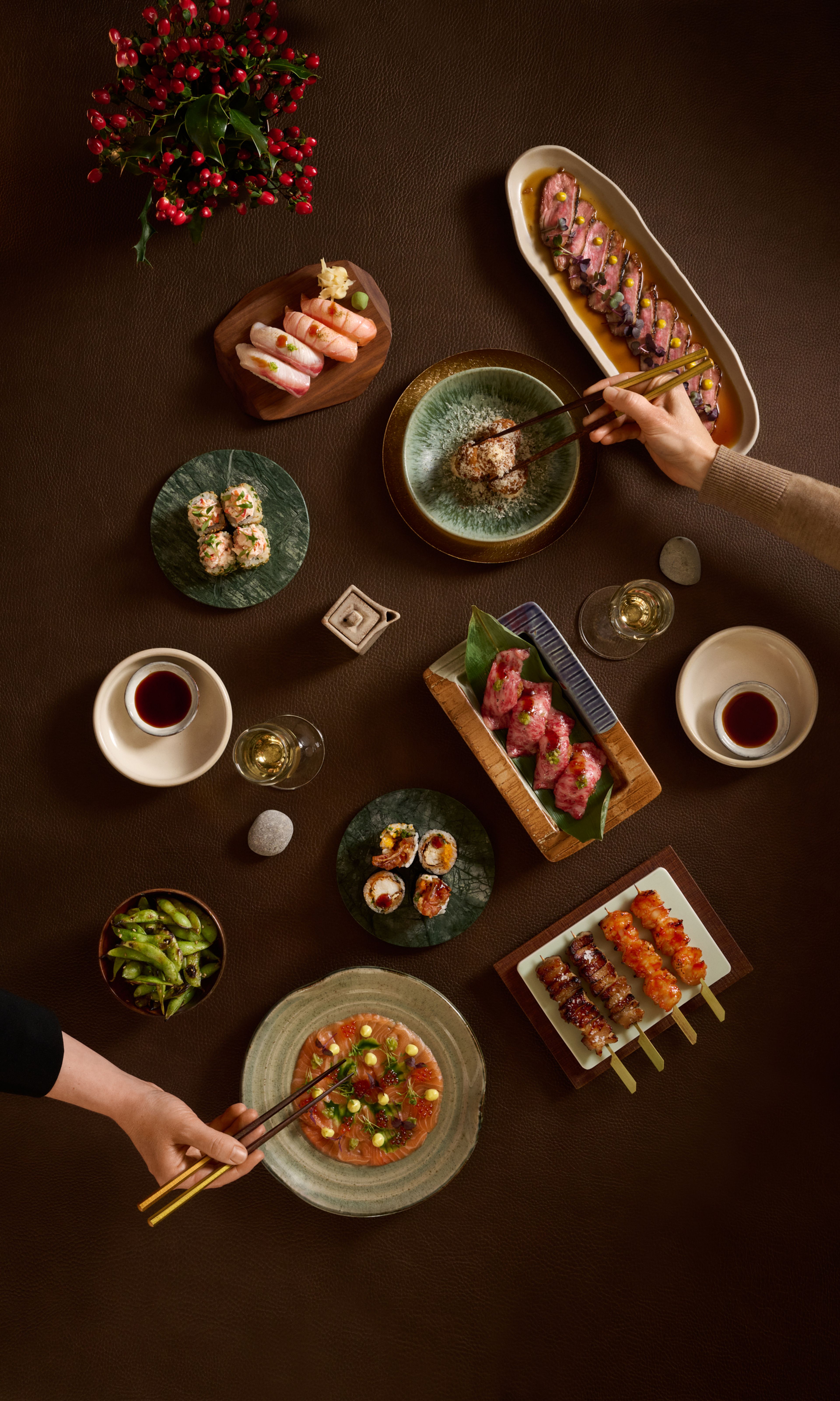 Christmas lunch, Christmas menu, sushi, Sticks'n'Sushi London