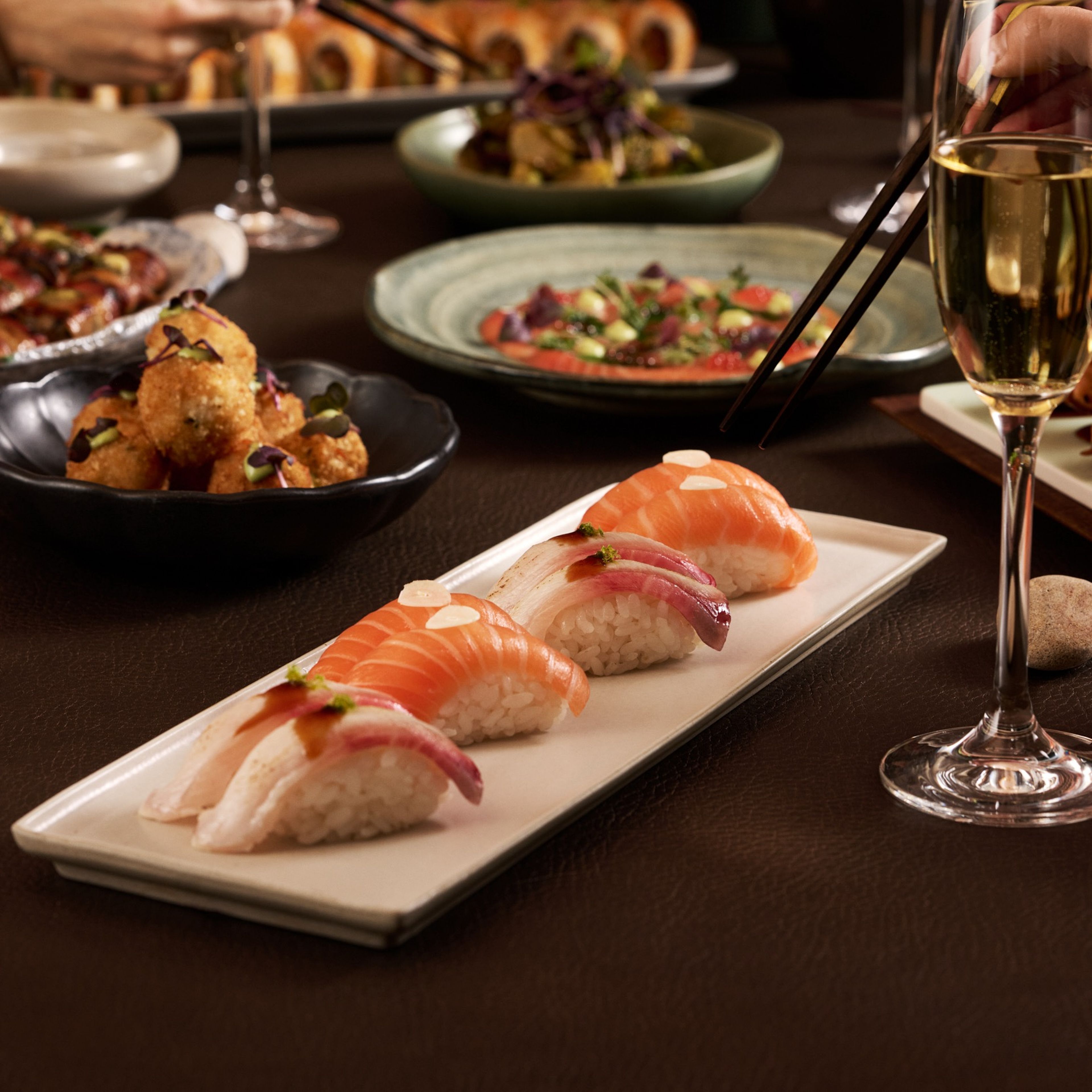 Christmas, Christmas lunch, sushi, sticks, private dining, catering