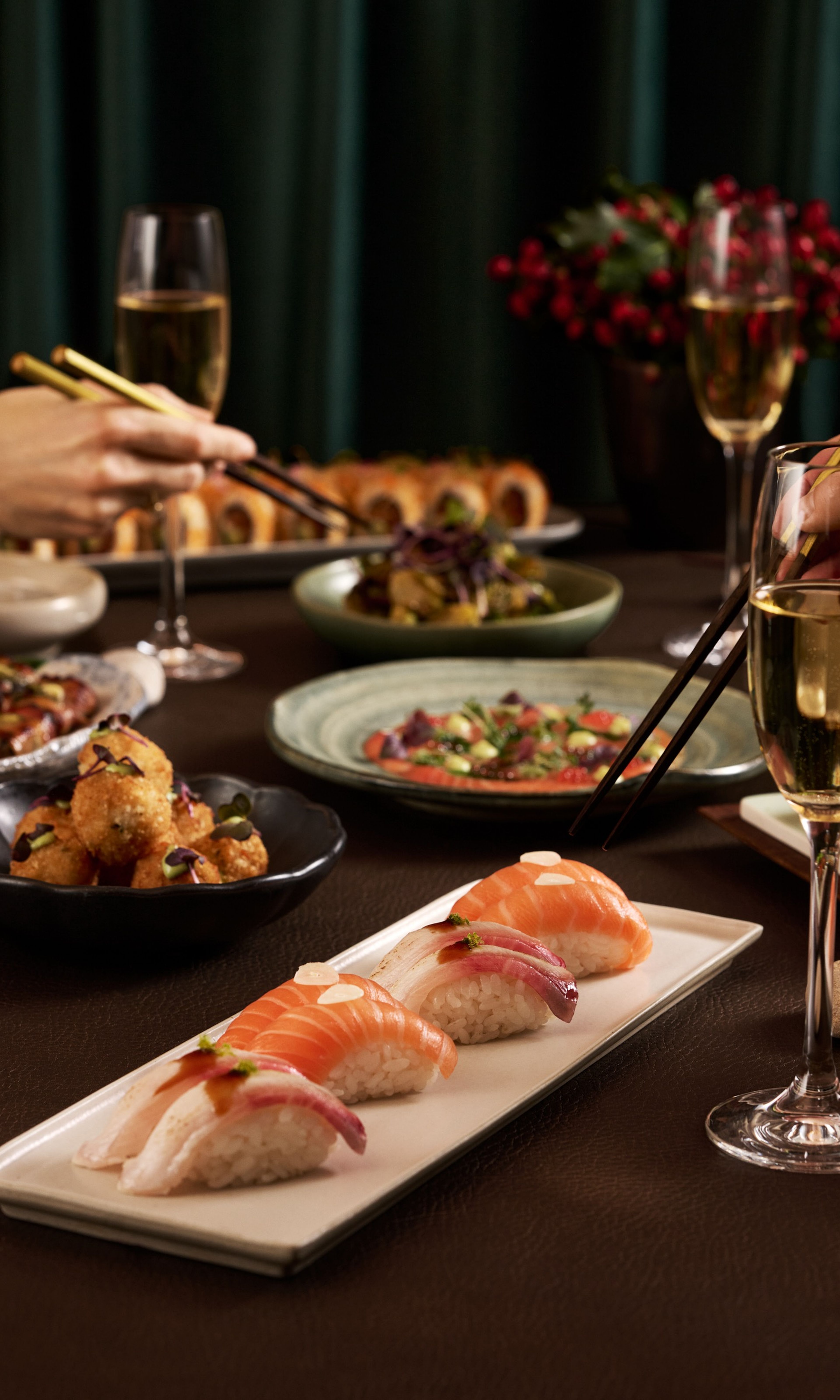 Christmas lunch, Christmas menu, sushi, Sticks'n'Sushi London